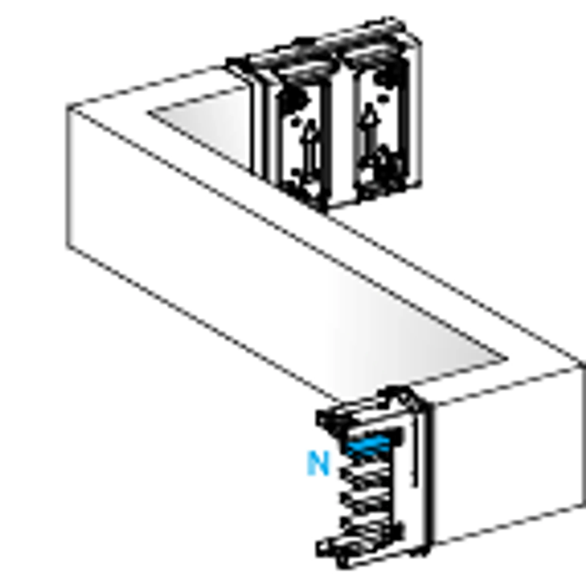 Schneider Electric KSA400DZCG41A KSA Z-Element, 400A, upright, left-right, selectable length (img_001)