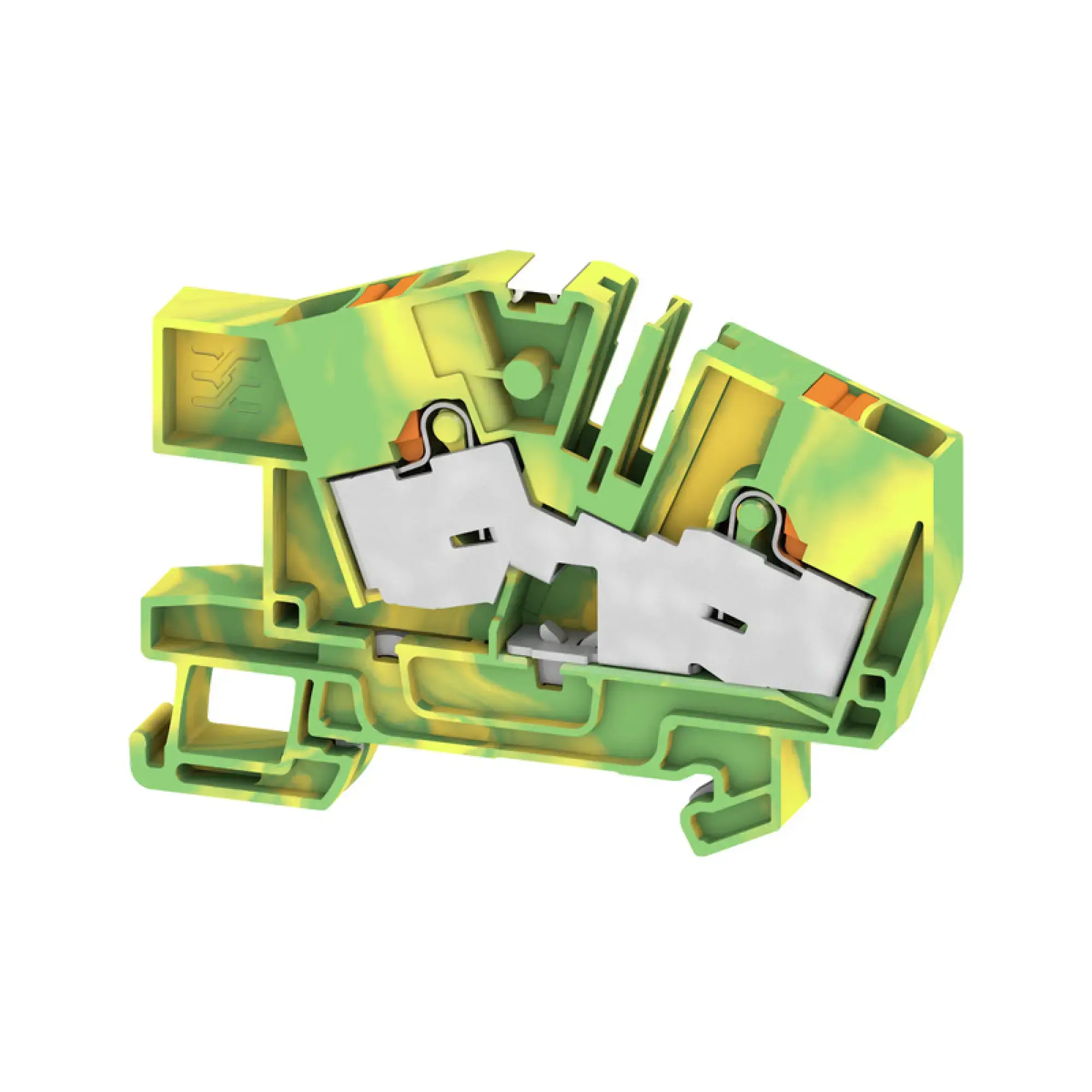 Weidmüller 2782470000 PE terminal, PUSH IN, Green/yellow, 6 mm², 800 V, Number of connections: 2, Number of levels: 1, TS 35, V-0, Wemid (img_001)