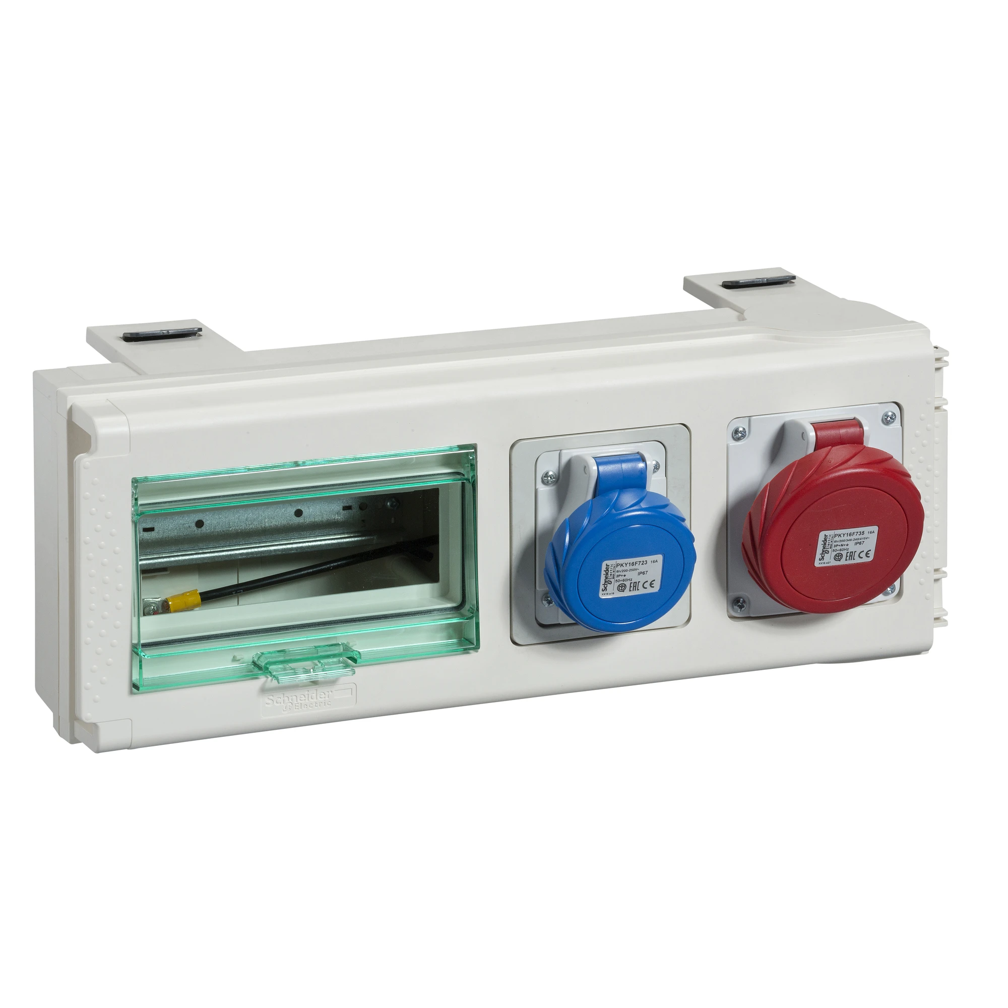 Schneider Electric KSB32CP15D KS Terminal Adapter, 32A, empty for 8 TE + 1 Schuko + 1 CEE 5p 16A (img_001) Schneider Electric KSB32CP15D KS Terminal Adapter, 32A, empty for 8 TE + 1 Schuko + 1 CEE 5p 16A (img_001)