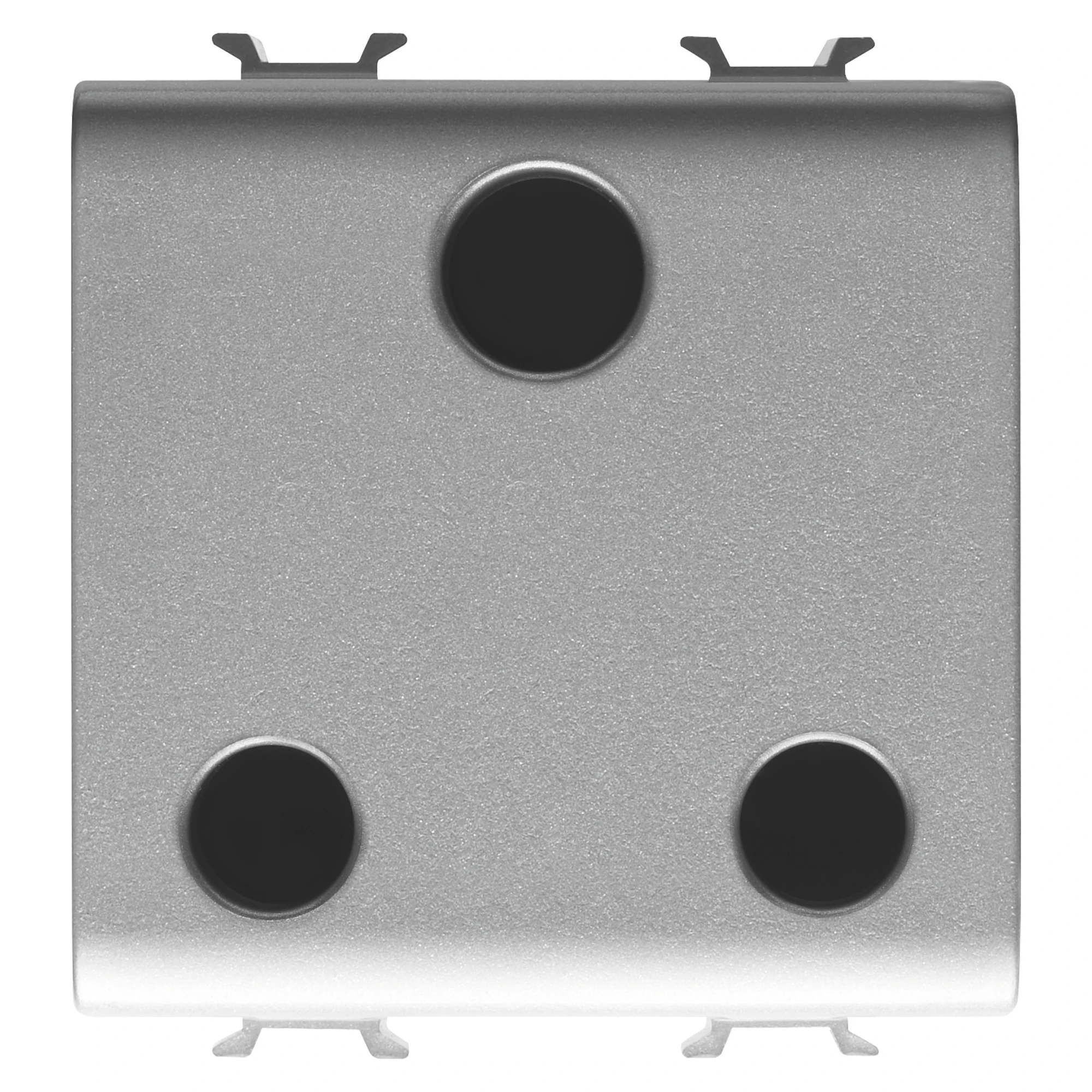 GEWISS GW14298 INDIAN/SOUTH AFRICAN STANDARD SOCKET-OUTLET 250V ac - 2P+E 16A - 2 MODULES - TITANIUM - CHORUSMART (img_001)