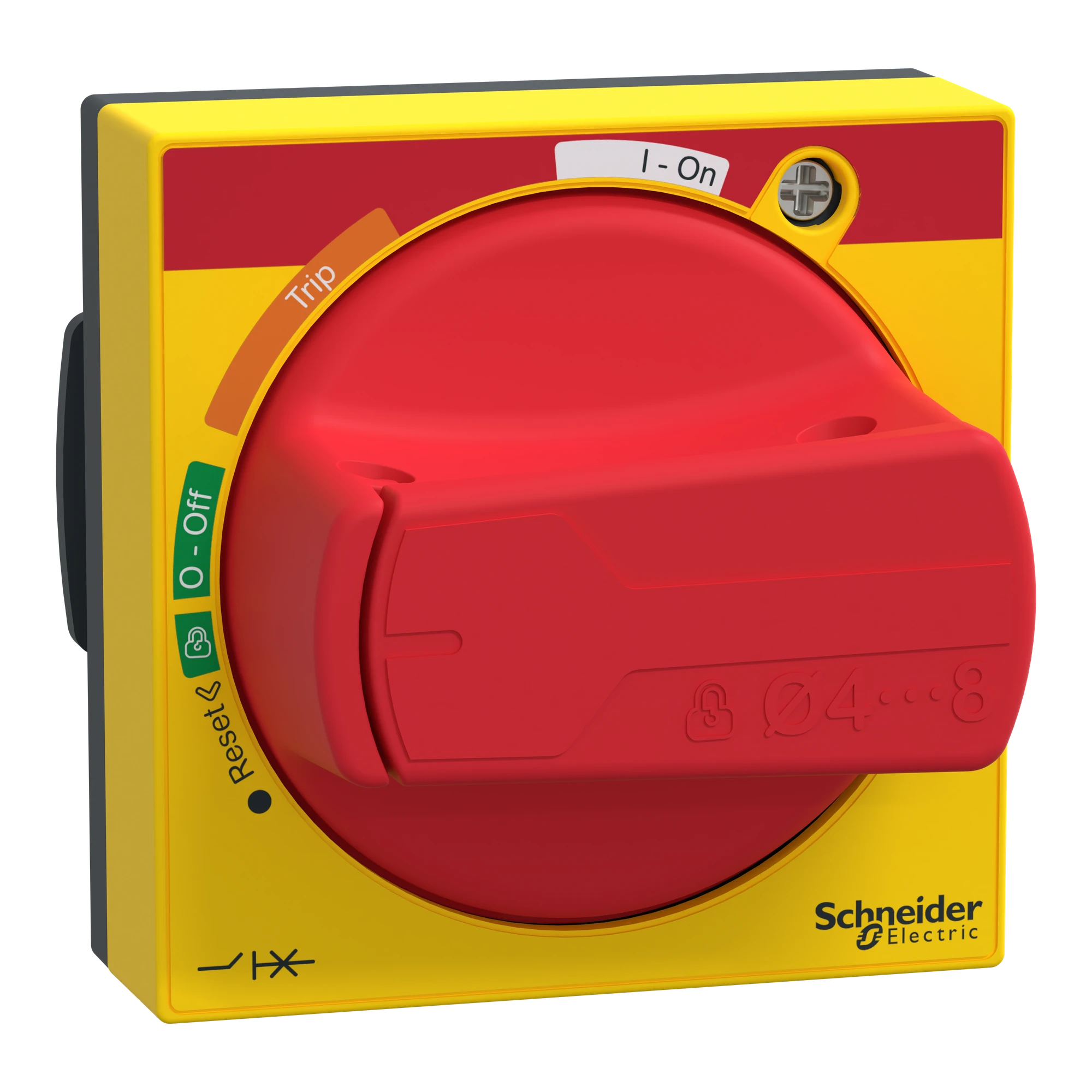 Schneider Electric LV426999T Universalhandgriff, ComPacT NSXm, roter Griff/gelbe Front, IP65, Ersatzteil (img_001) Schneider Electric LV426999T Universalhandgriff, ComPacT NSXm, roter Griff/gelbe Front, IP65, Ersatzteil (img_001)