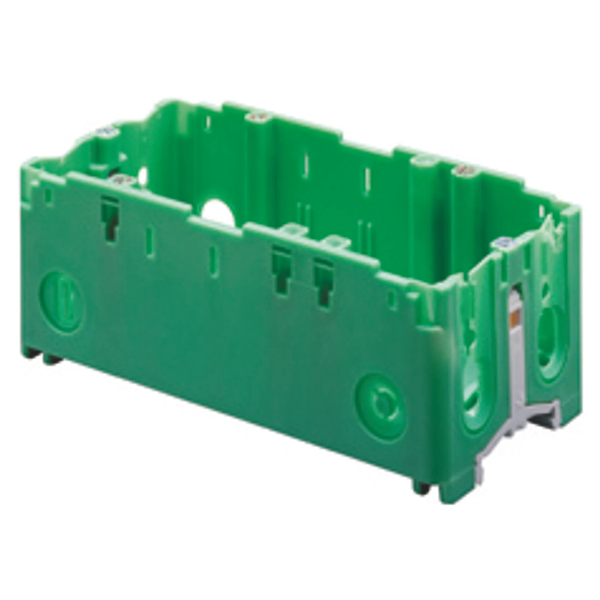 GEWISS NP50307 DEVICE BOX - 4 GANGS - 52MM DEEP - GREEN (img_001)
