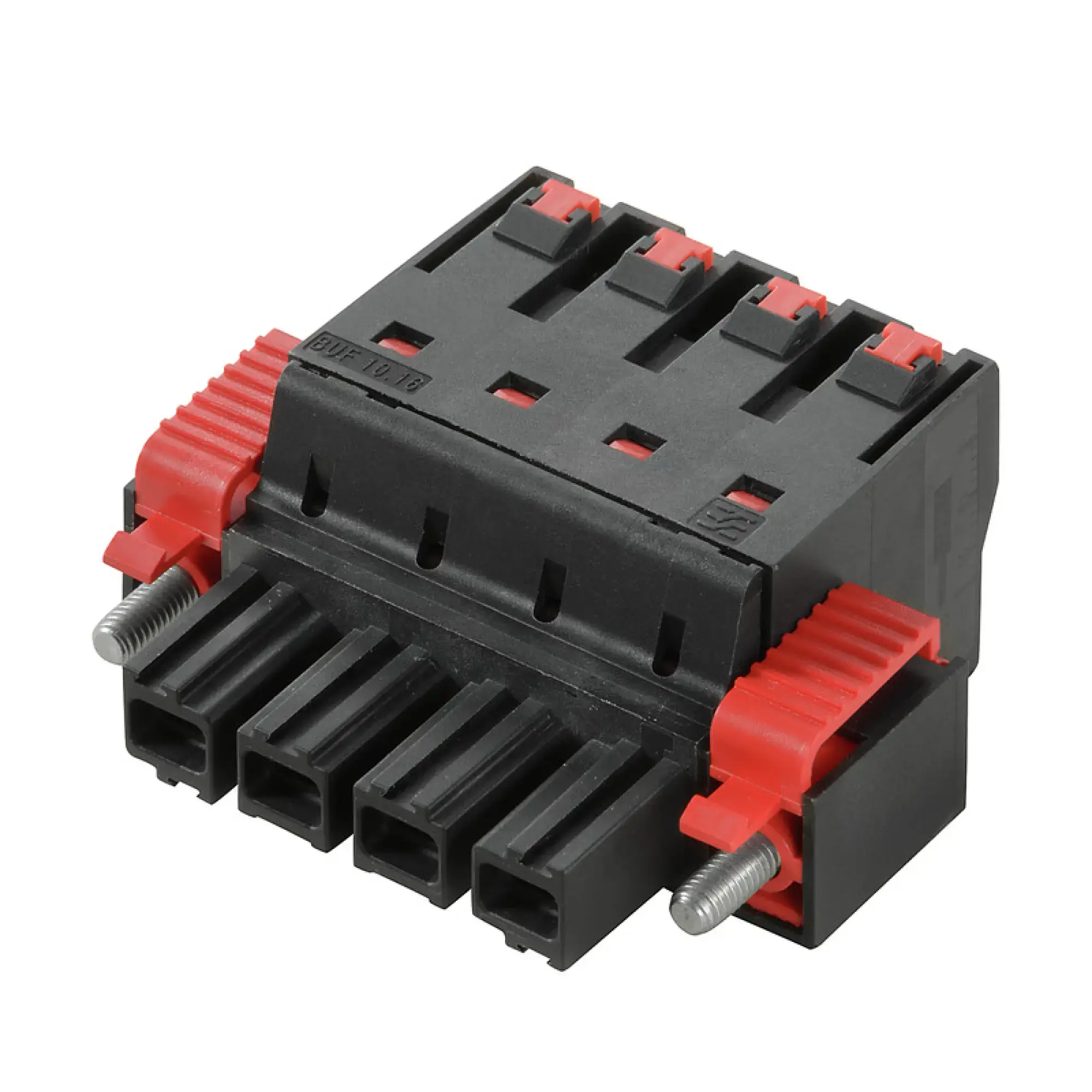 Weidmüller 2493320000 PCB connector (wire connection), 1000 V, 76 A, Pitch in mm: 10.16, 16 mm², Number of poles: 4, PUSH IN with actuator, Box (img_001)