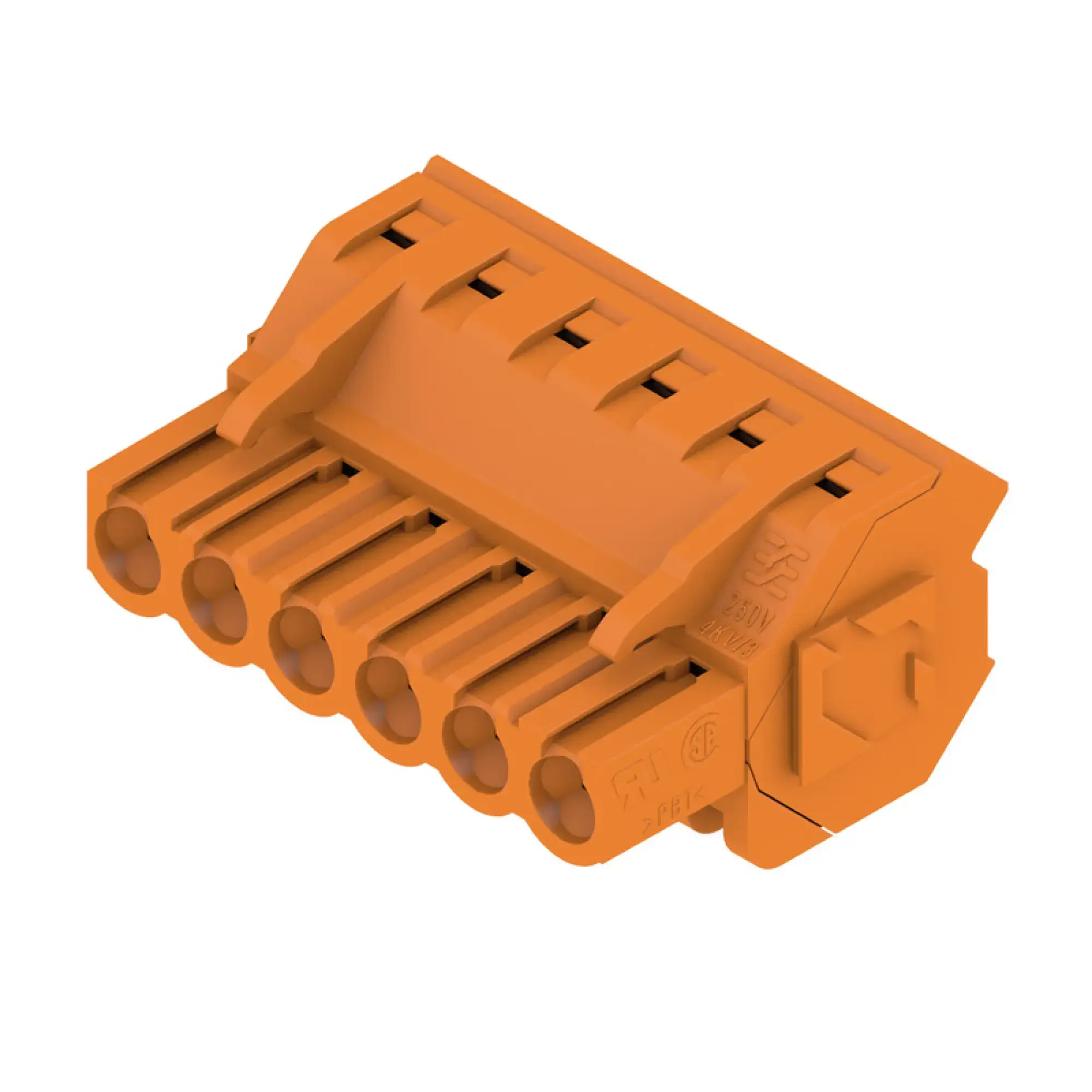 Weidmüller 1945790000 PCB connector (wire connection), 320 V, 17.5 A, Pitch in mm: 5.08, 4 mm², Number of poles: 6, Clamping yoke connection, Box (img_001)