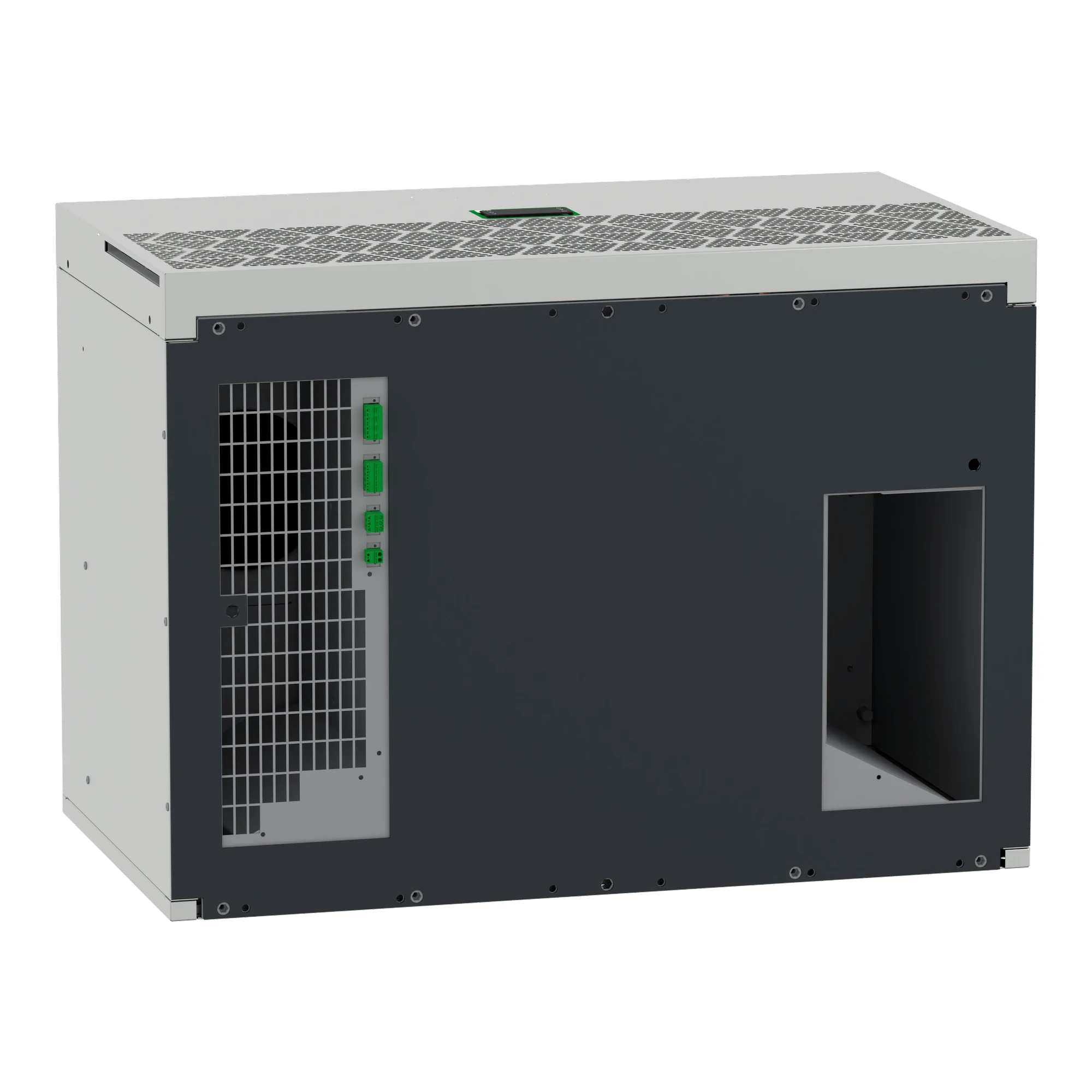 Schneider Electric NSYCU3K3P4RDG Rooftop cooling unit, connected, Climasys CU, 3kW, 3 phases, 380/460V, 50/60Hz, IP54 (img_004) Schneider Electric NSYCU3K3P4RDG Rooftop cooling unit, connected, Climasys CU, 3kW, 3 phases, 380/460V, 50/60Hz, IP54 (img_004)