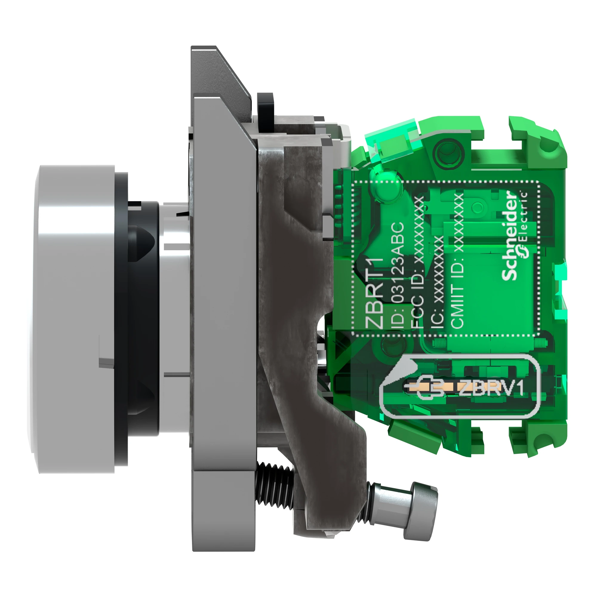 Schneider Electric ZB4RTA1 Wireless pushbutton, Harmony XB4R, metal, Ø22mm, battery-free, wireless, white (img_006) Schneider Electric ZB4RTA1 Wireless pushbutton, Harmony XB4R, metal, Ø22mm, battery-free, wireless, white (img_006)