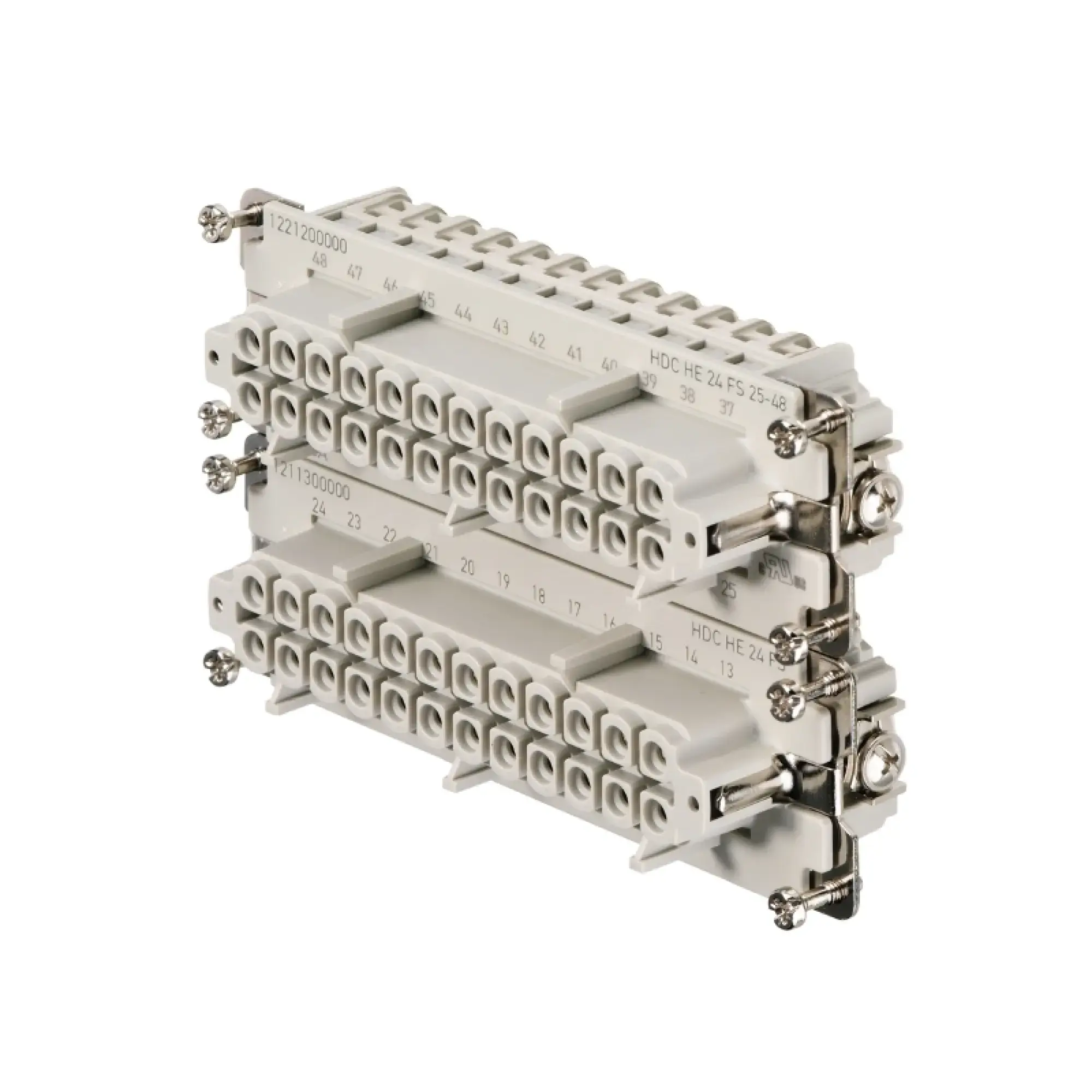 Weidmüller 1221200000 Contact insert (industry plug-in connectors), Female, 500 V, 16 A, Number of poles: 24, Screw connection, Size: 8 (img_001)