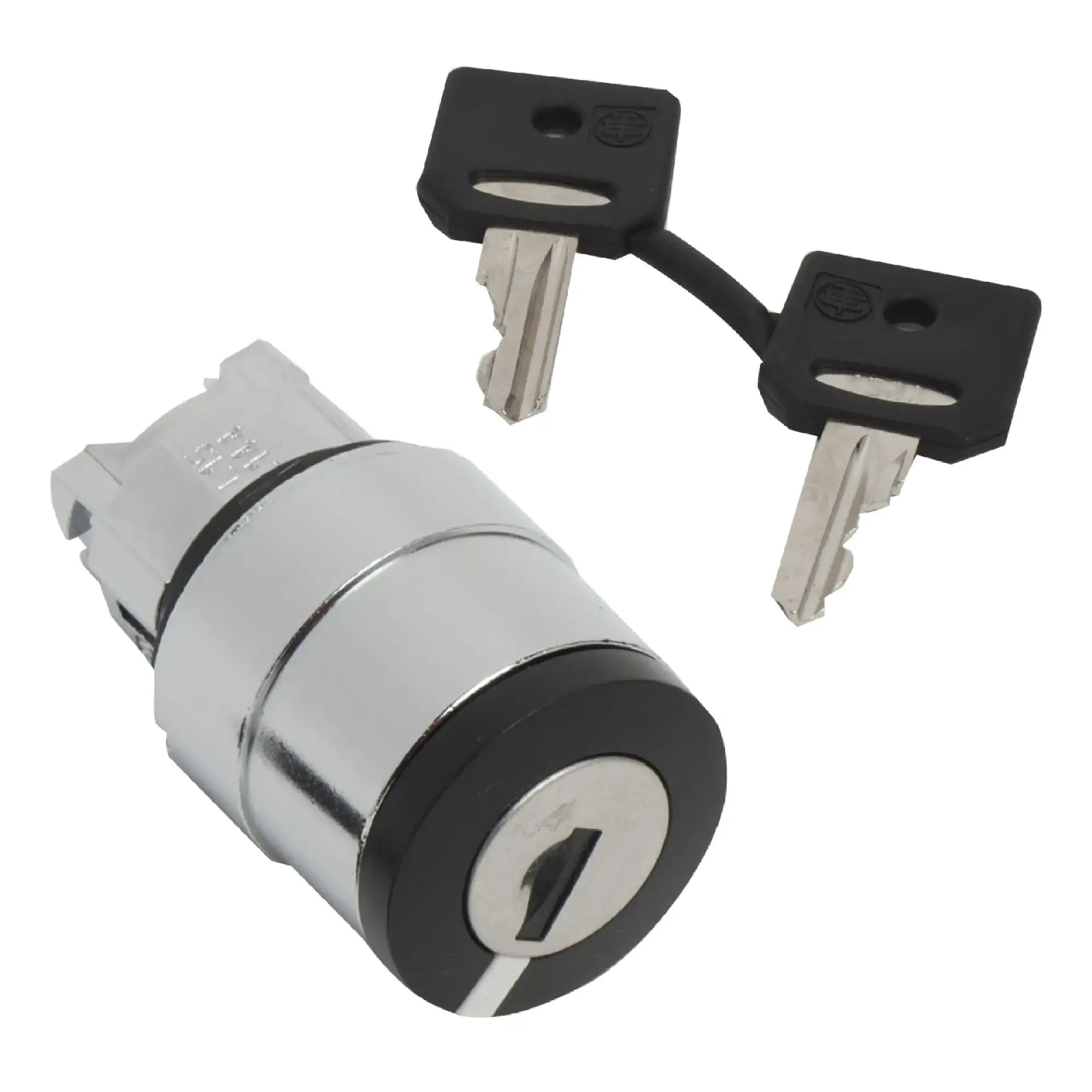 Schneider Electric ZB4BG610 Key switch, front element, Harmony XB4, metal, 22mm, black, 2 positions, momentary, Ronis 458A (img_010)