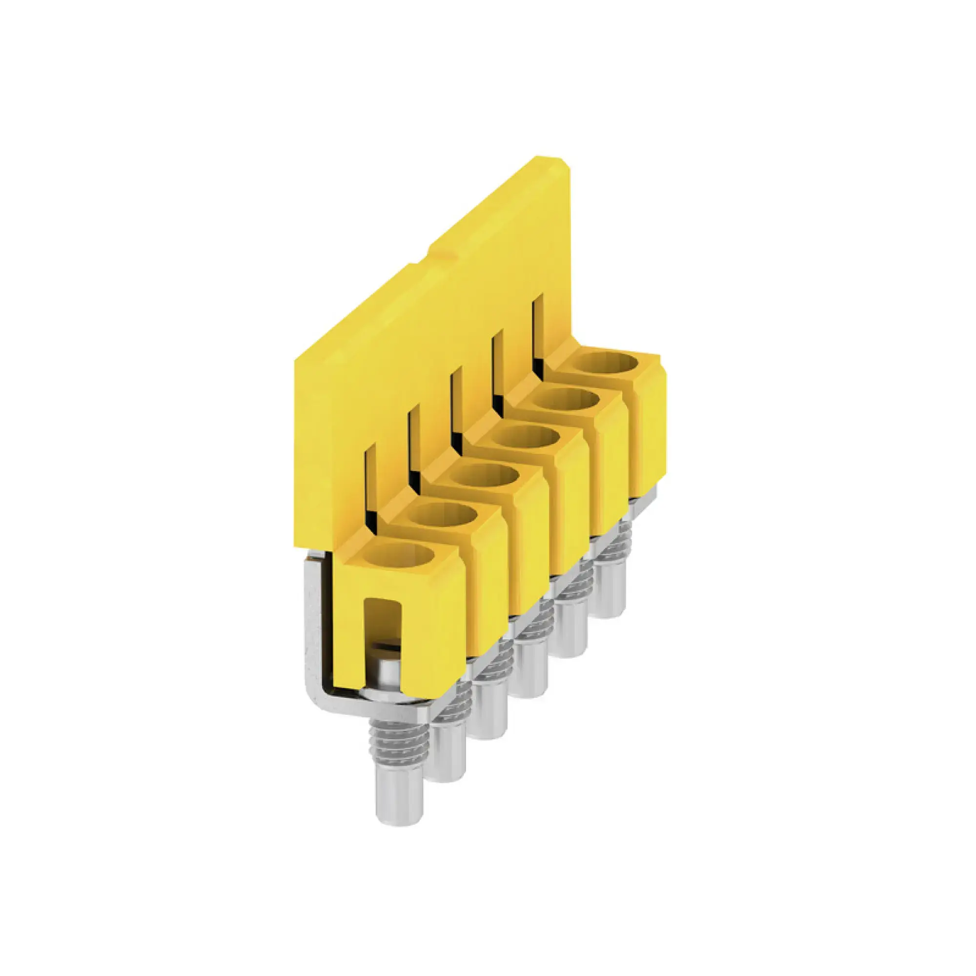 Weidmüller 1057160000 Cross-connector (terminal), when screwed in, yellow, 41 A, Number of poles: 6, Pitch in mm: 6.10, Insulated: Yes, Width: 7.6 mm (img_001) Weidmüller 1057160000 Cross-connector (terminal), when screwed in, yellow, 41 A, Number of poles: 6, Pitch in mm: 6.10, Insulated: Yes, Width: 7.6 mm (img_001)