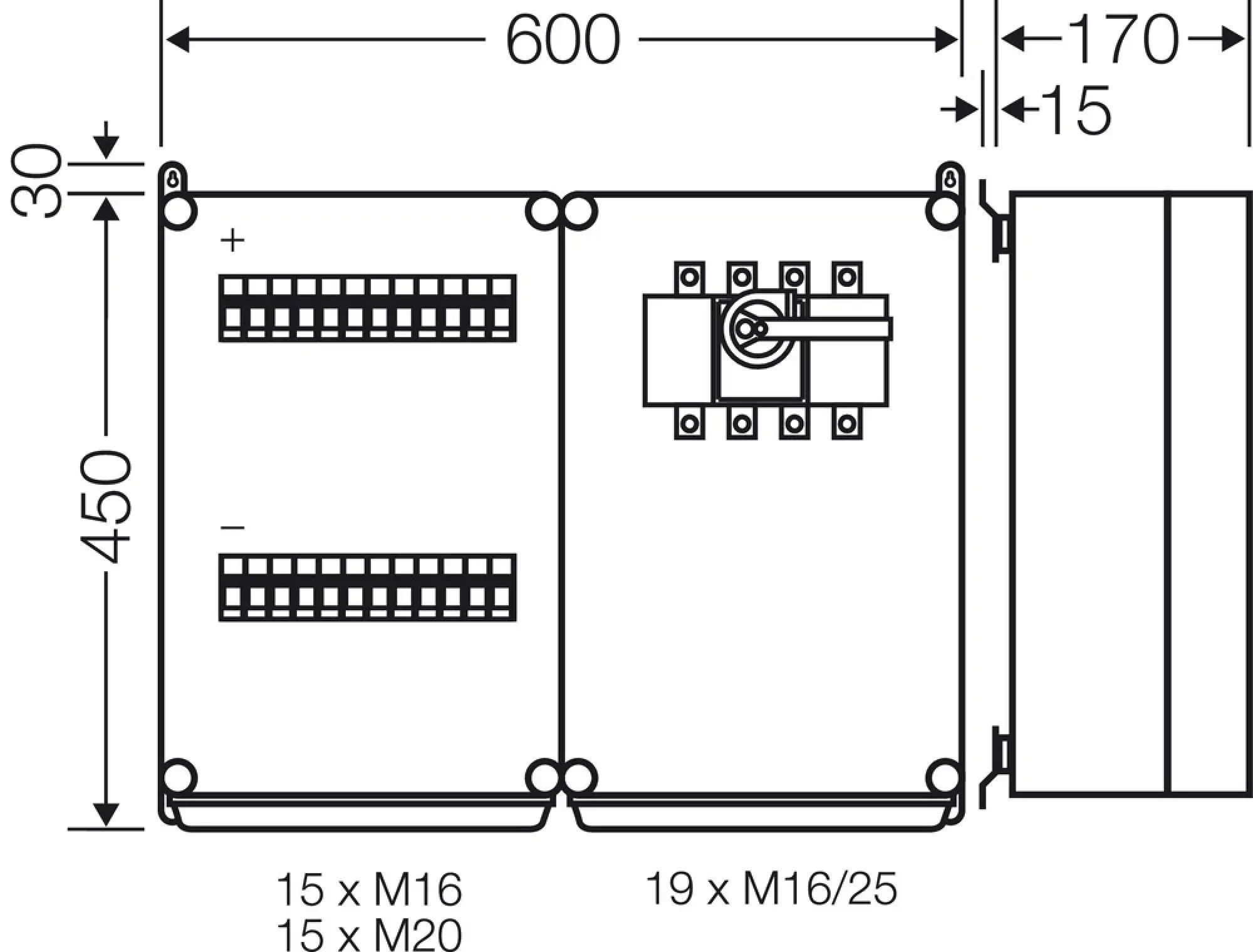 Hensel 20001233 PV-Generatoranschlusskasten 12xPV-Strang m. Sicherung auf 1xWR-Eing. Mi PV 3611 (img_003)