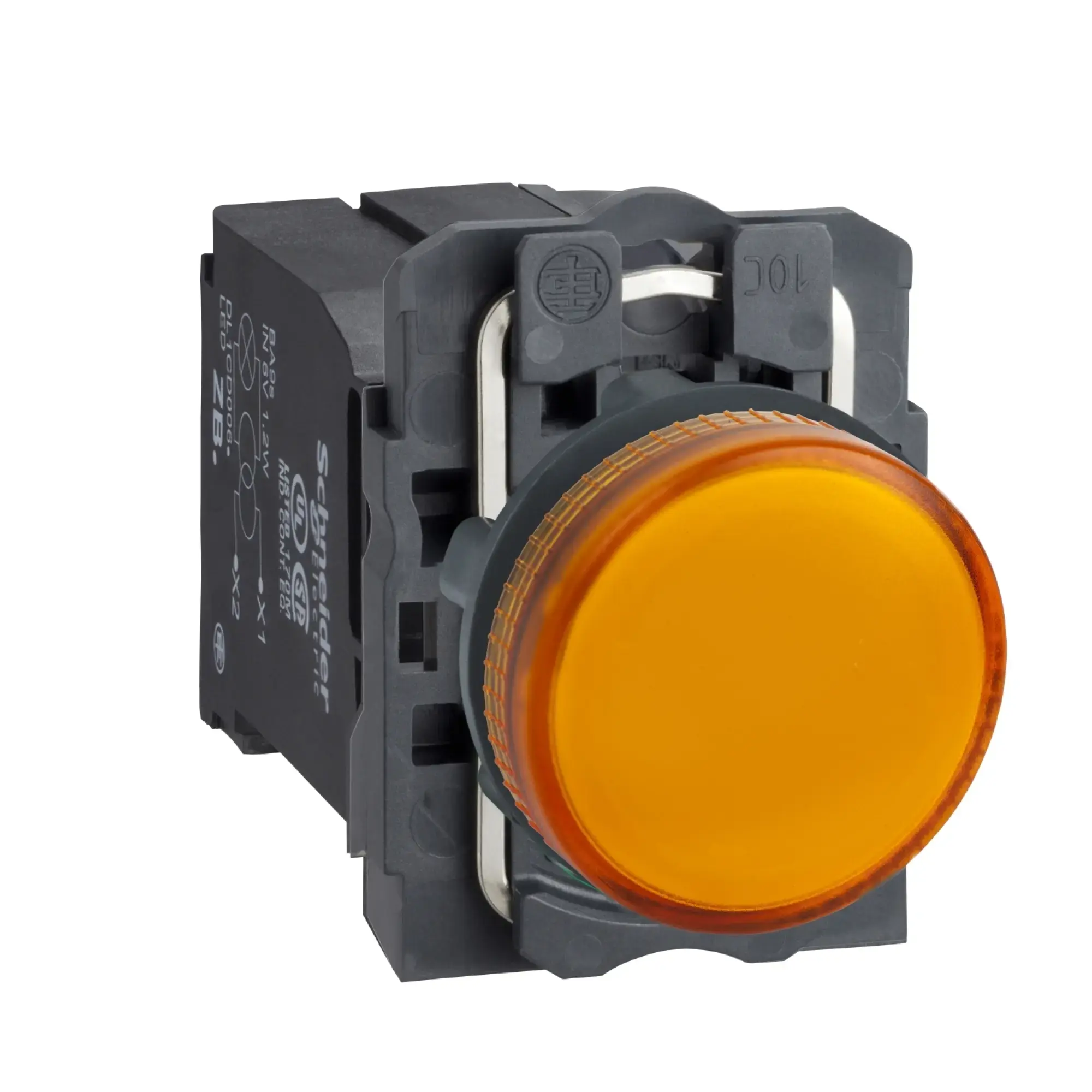 Schneider Electric XB5AV45 Indicator light, Harmony XB5, plastic, orange, 22mm, BA9s incandescent lamp, smooth cap, 230V AC (img_002) Schneider Electric XB5AV45 Indicator light, Harmony XB5, plastic, orange, 22mm, BA9s incandescent lamp, smooth cap, 230V AC (img_002)