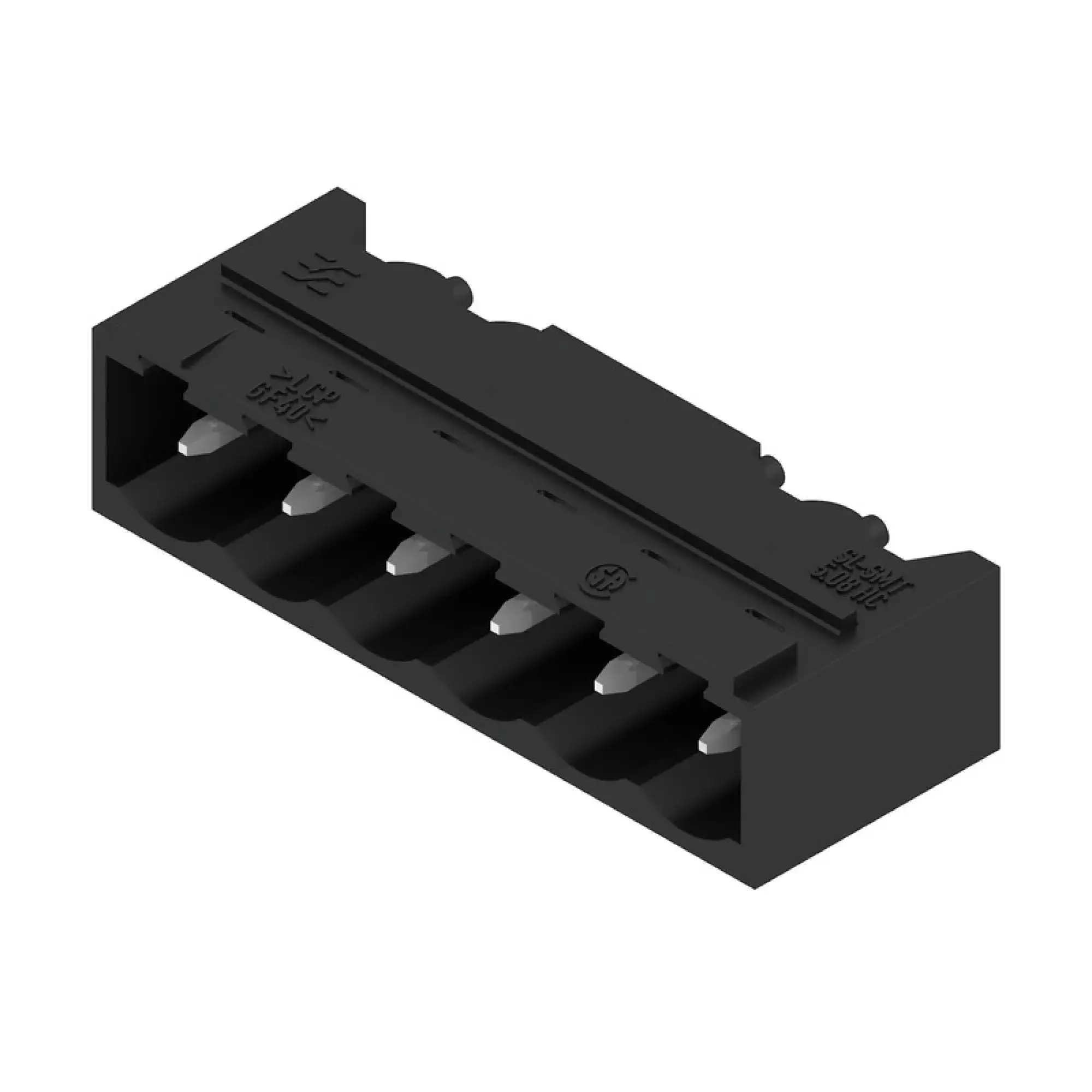 Weidmüller 1775044001 PCB connector (board connection), 320 V, 27.5 A, Pitch in mm: 5.08, Number of poles: 6, THT/THR solder connection, Tape (img_001) Weidmüller 1775044001 PCB connector (board connection), 320 V, 27.5 A, Pitch in mm: 5.08, Number of poles: 6, THT/THR solder connection, Tape (img_001)