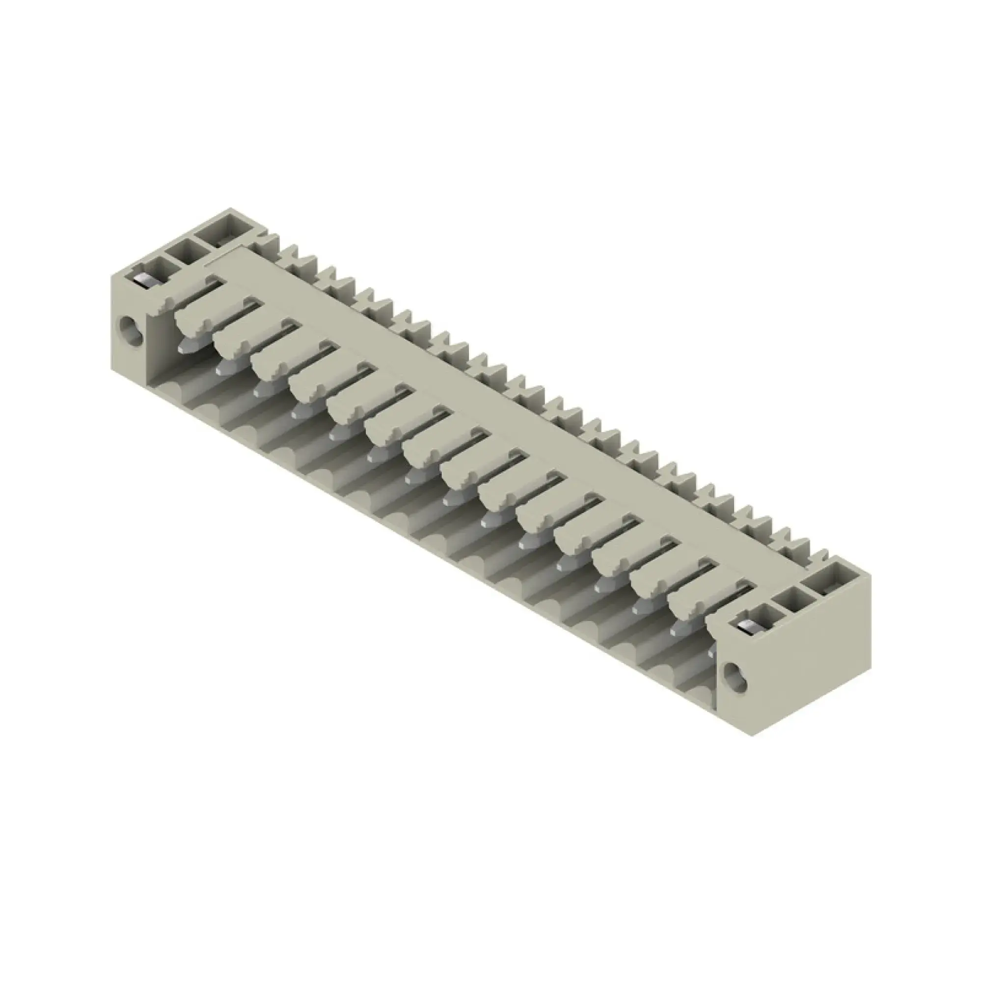 Weidmüller 1619980000 PCB connector (board connection), 160 V, 17 A, Pitch in mm: 3.50, Number of poles: 15, THT solder connection, Box (img_001)