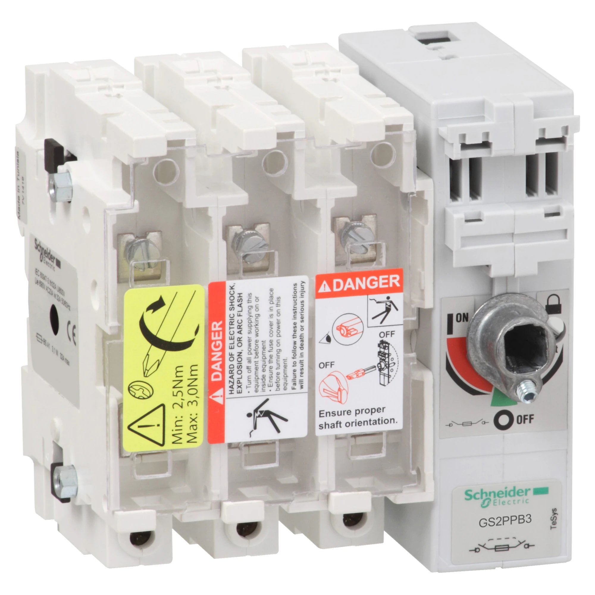 Schneider Electric GS2PPB3 Load disconnect switch w. fuses TeSys GS2p, 3p, 315A, DIN B1, B2, B3 (img_001)