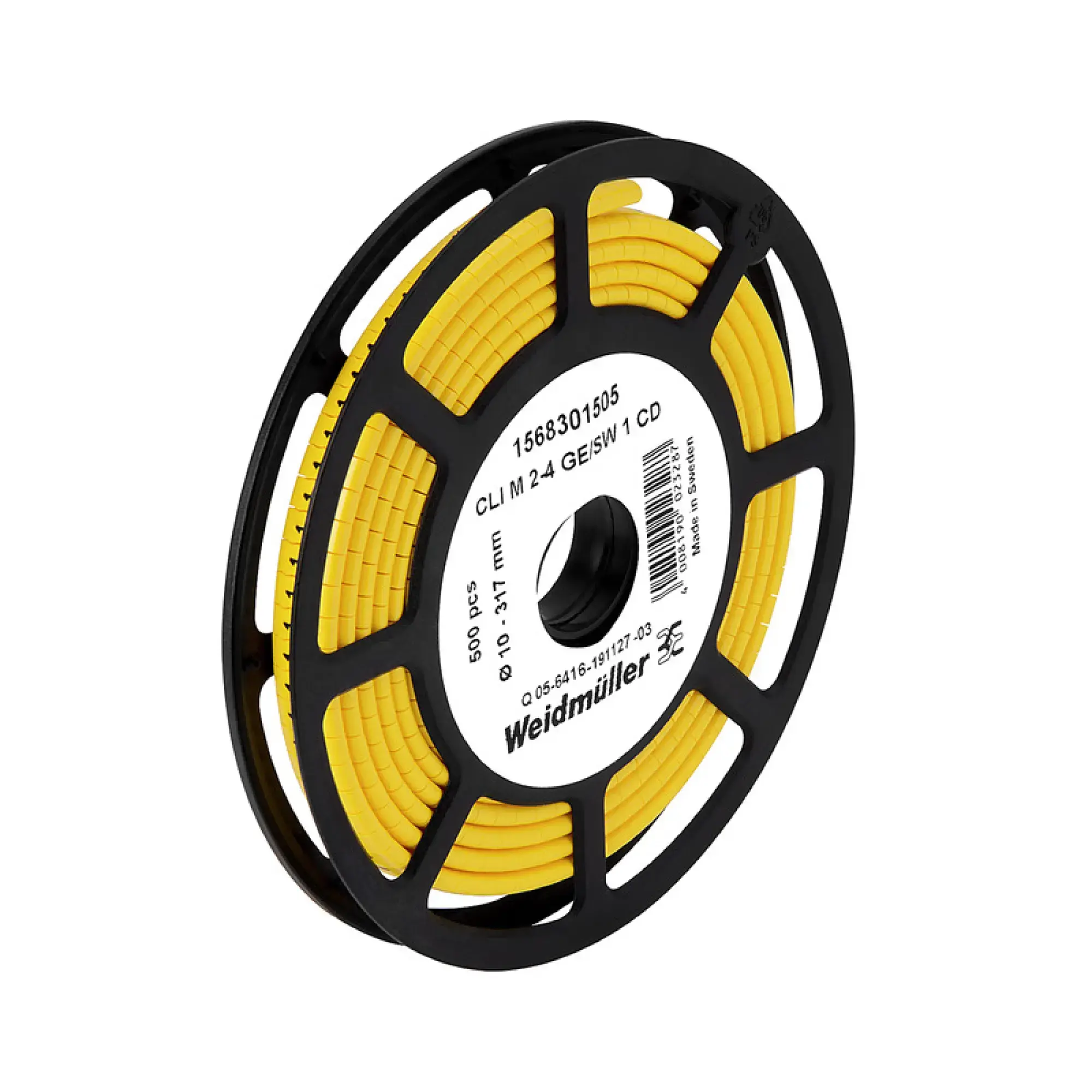 Weidmüller 1568301511 Cable coding system, yellow, Conductor O.D.:10 - 317 mm, Numbers, PVC, soft, without Cadmium, -30...80 °C (img_001)