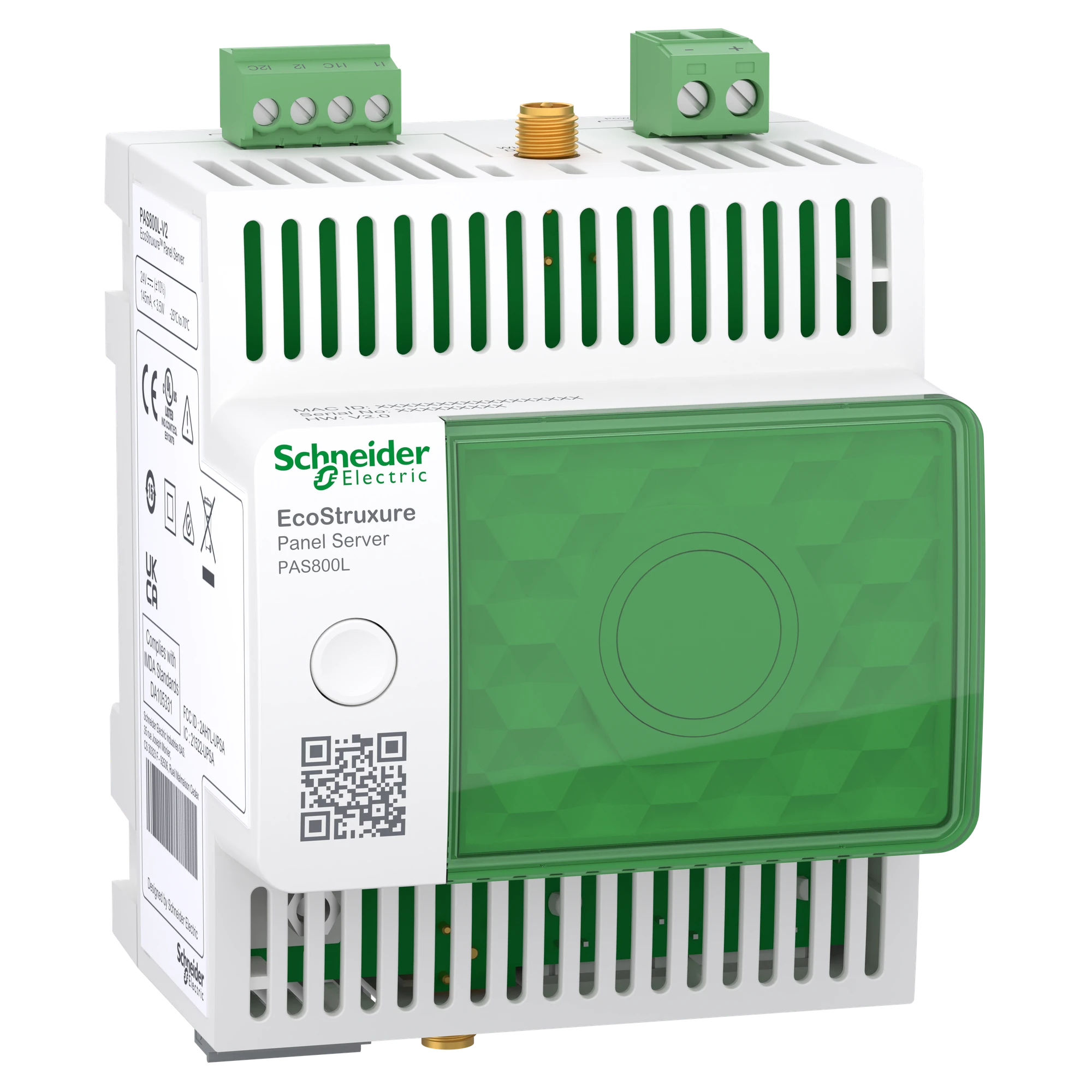 Schneider Electric PAS800L Panel Server Advanced Wireless and Modbus RTU Ethernet Interface, Data Logger, Energy Server, 24V, S0 (img_001) Schneider Electric PAS800L Panel Server Advanced Wireless and Modbus RTU Ethernet Interface, Data Logger, Energy Server, 24V, S0 (img_001)