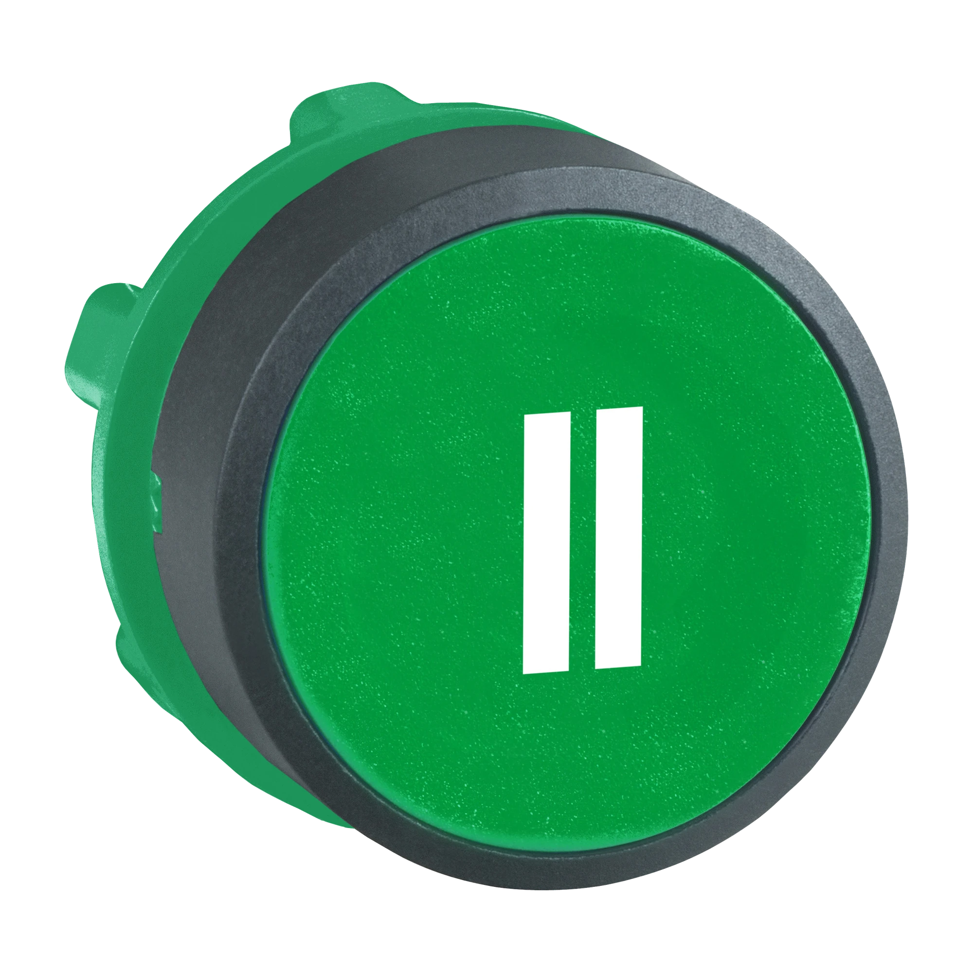 Schneider Electric ZB5AA336 Pushbutton, front element, Harmony XB5, plastic, 22mm, green, labeled II, momentary (img_001)