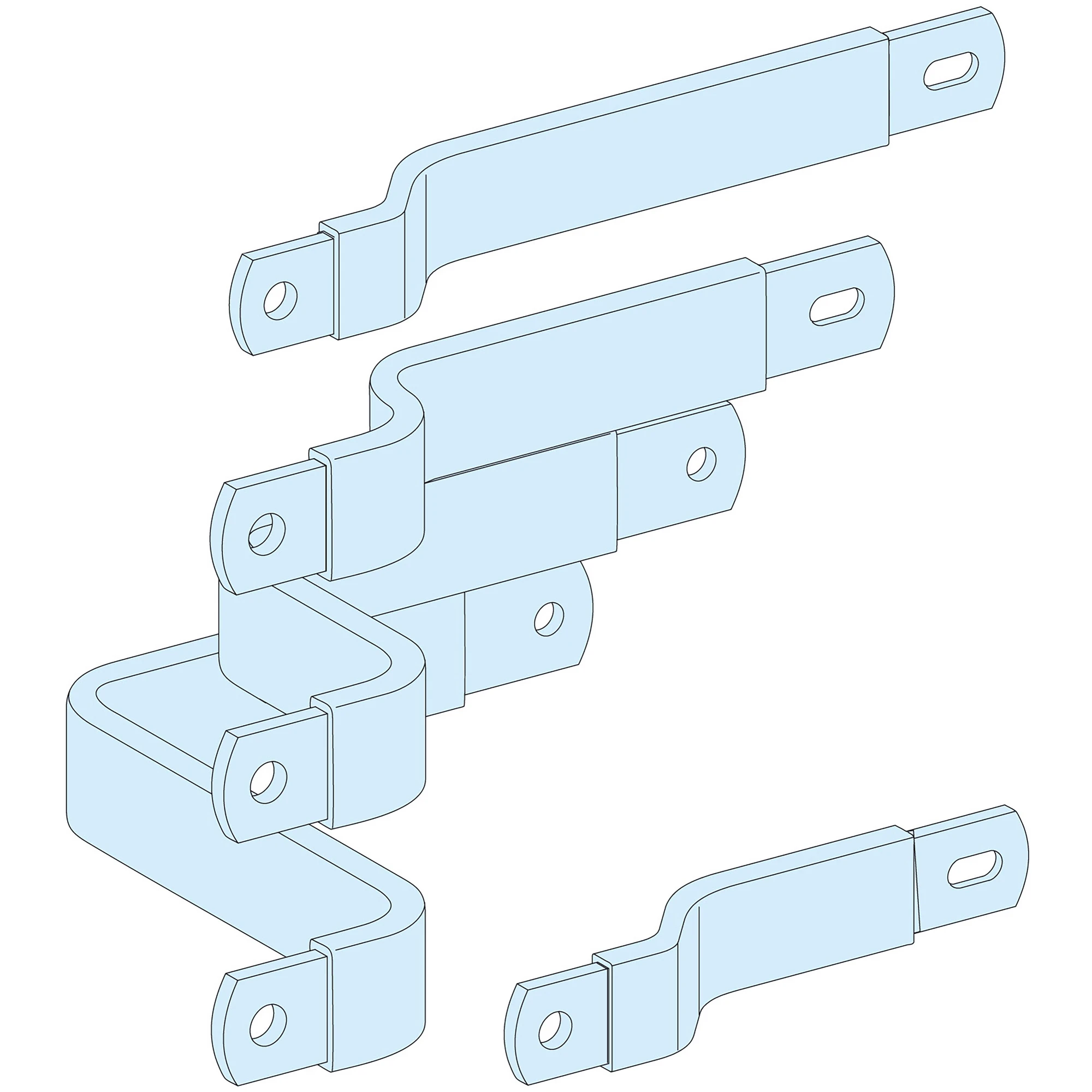 Schneider Electric LVS04454 PrismaSeT-P, Connection, NSX400-630 3-pole, Toggle, Fixed Mount, Horizontal, with Vertical Busbar Linergy LGY (img_001)