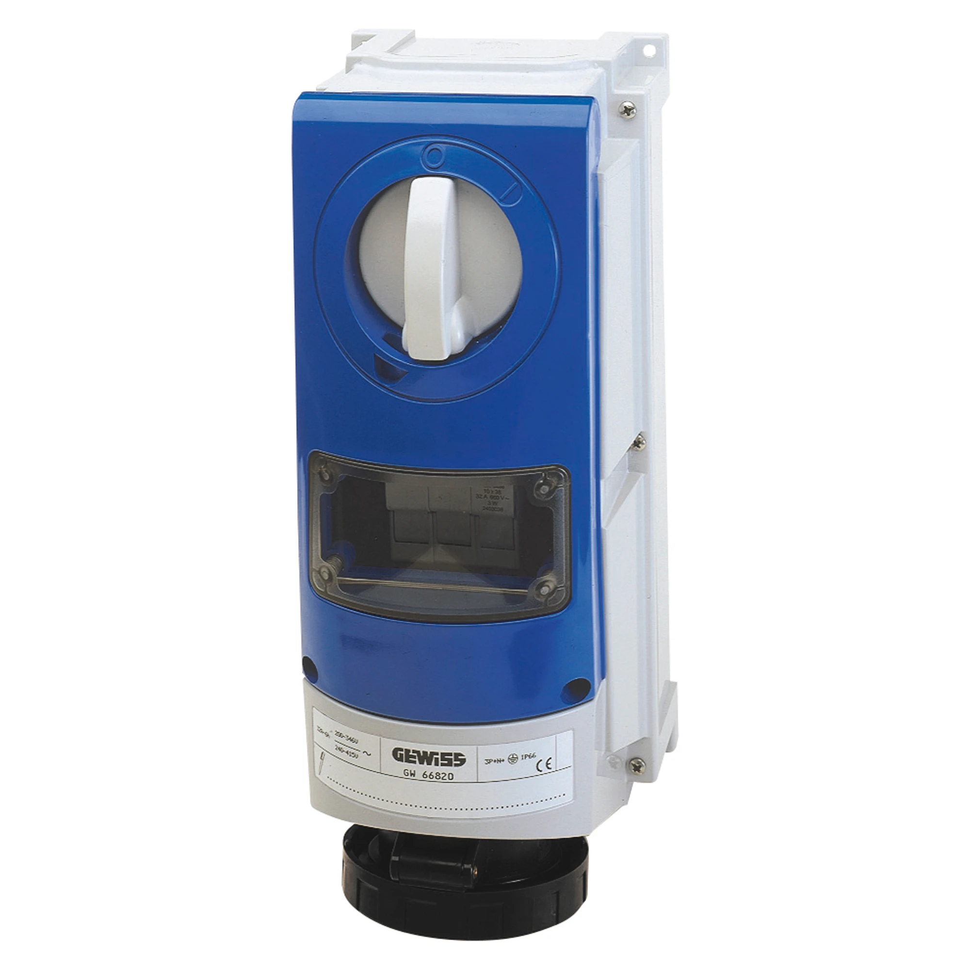 GEWISS GW66960 IEC Steckdose schaltbar/Sicherung senkrecht mit Gehaeuse 16A/4 pol. 500V IP66 (img_001) GEWISS GW66960 IEC Steckdose schaltbar/Sicherung senkrecht mit Gehaeuse 16A/4 pol. 500V IP66 (img_001)