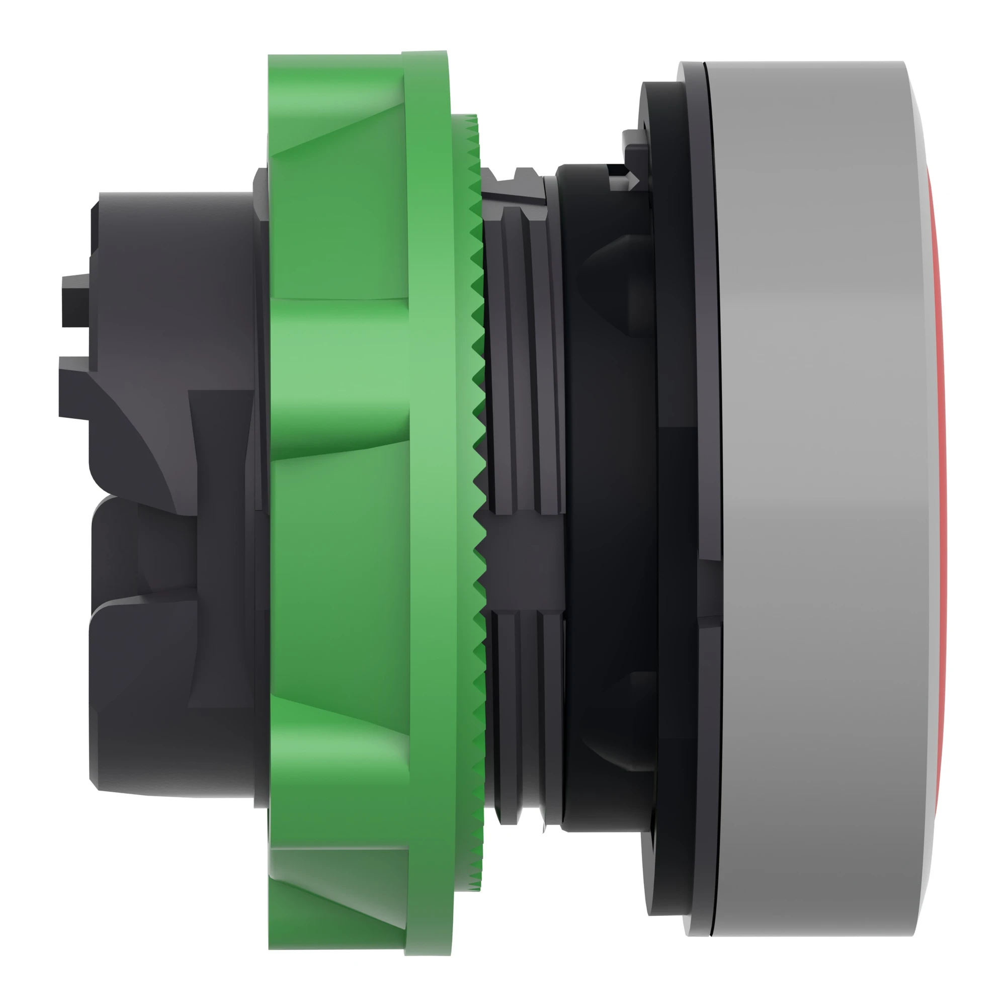 Schneider Electric ZB5AA4C0 Pushbutton, front element, Harmony XB5, plastic, 22mm, light grey, red, unlabeled, momentary (img_003)