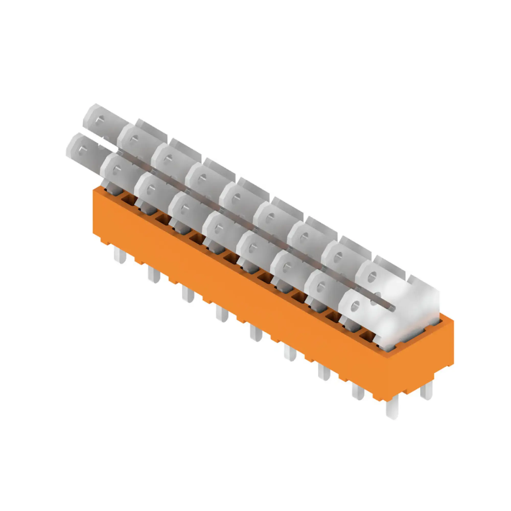 Weidmüller 9511860000 PCB terminal, 320 V, 24 A, Pitch in mm: 5.00, Number of poles: 9, Flat-blade connection, THT solder connection, 135°, Box (img_001)