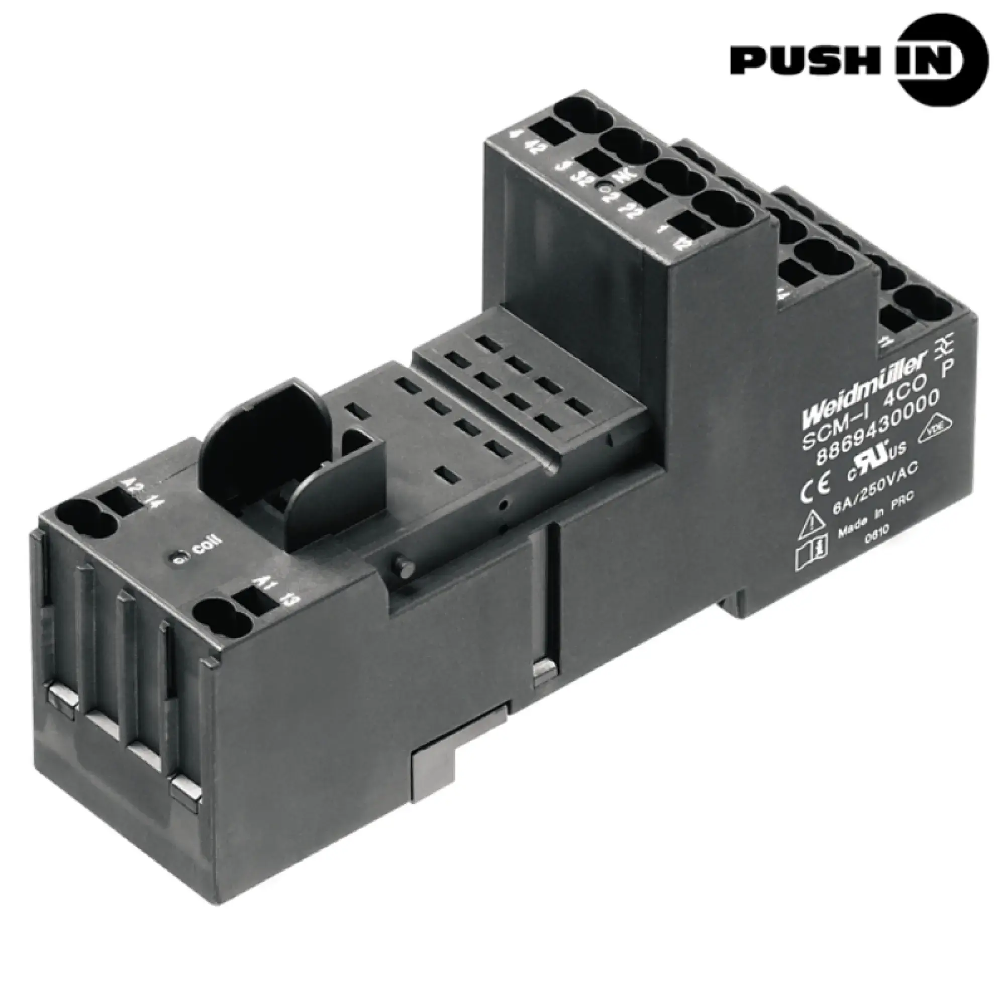 Weidmüller 8876220000 Relay socket, IP20, 2 CO contact , 12 A, PUSH IN (img_001)
