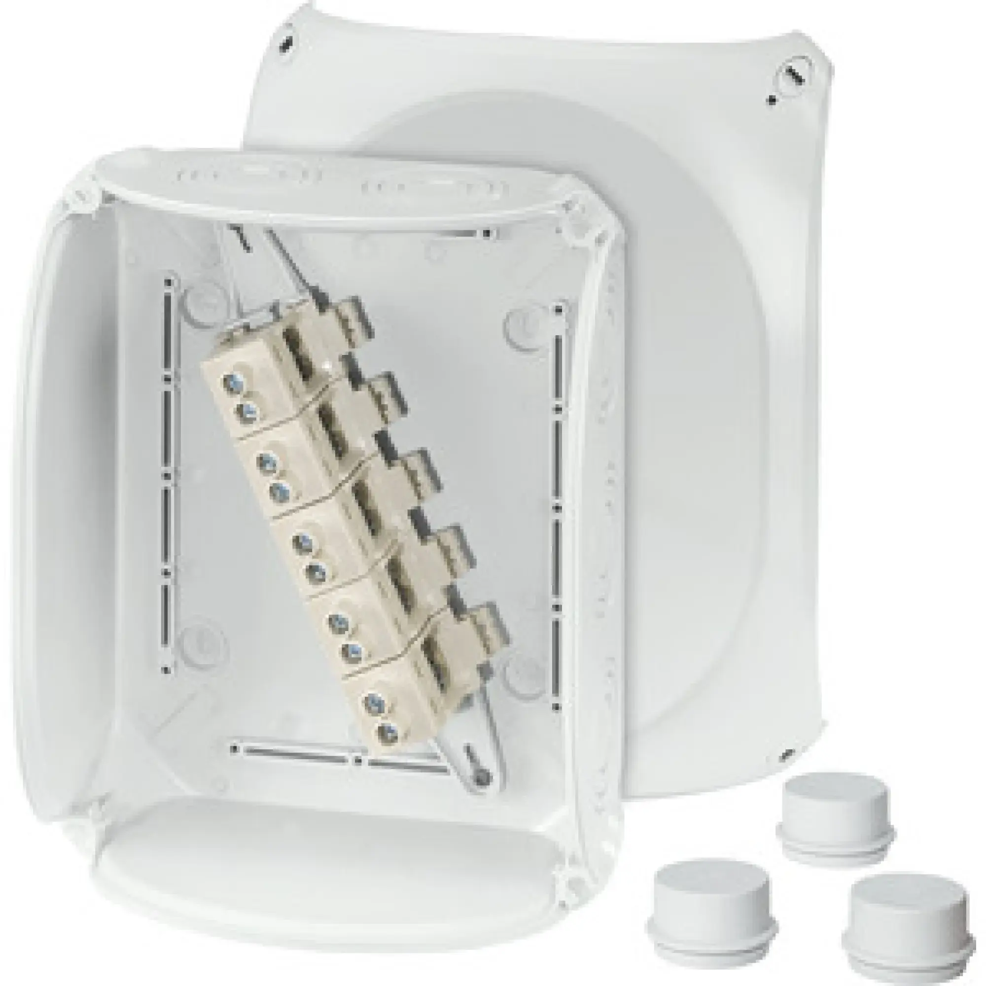 Hensel 62000016 Kabelabzweigkasten 6-25 qmm 3phasig, 35 qmm 1phasig, 5pol. Klemme DK 2525 G (img_001) Hensel 62000016 Kabelabzweigkasten 6-25 qmm 3phasig, 35 qmm 1phasig, 5pol. Klemme DK 2525 G (img_001)