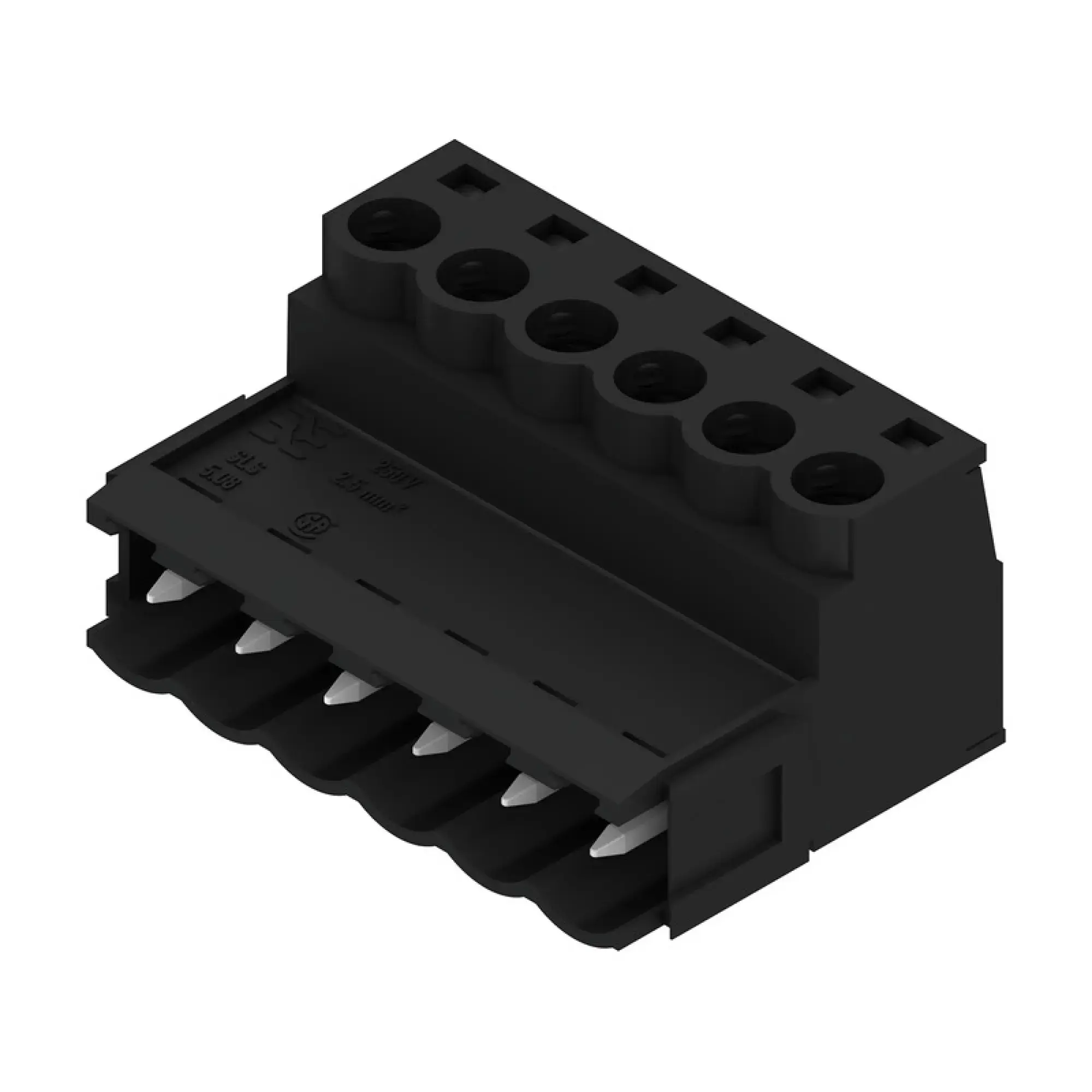 Weidmüller 1645270000 PCB connector (wire connection), 320 V, 21.5 A, Pitch in mm: 5.08, 3.31 mm², Number of poles: 6, Clamping yoke connection, Box (img_001)