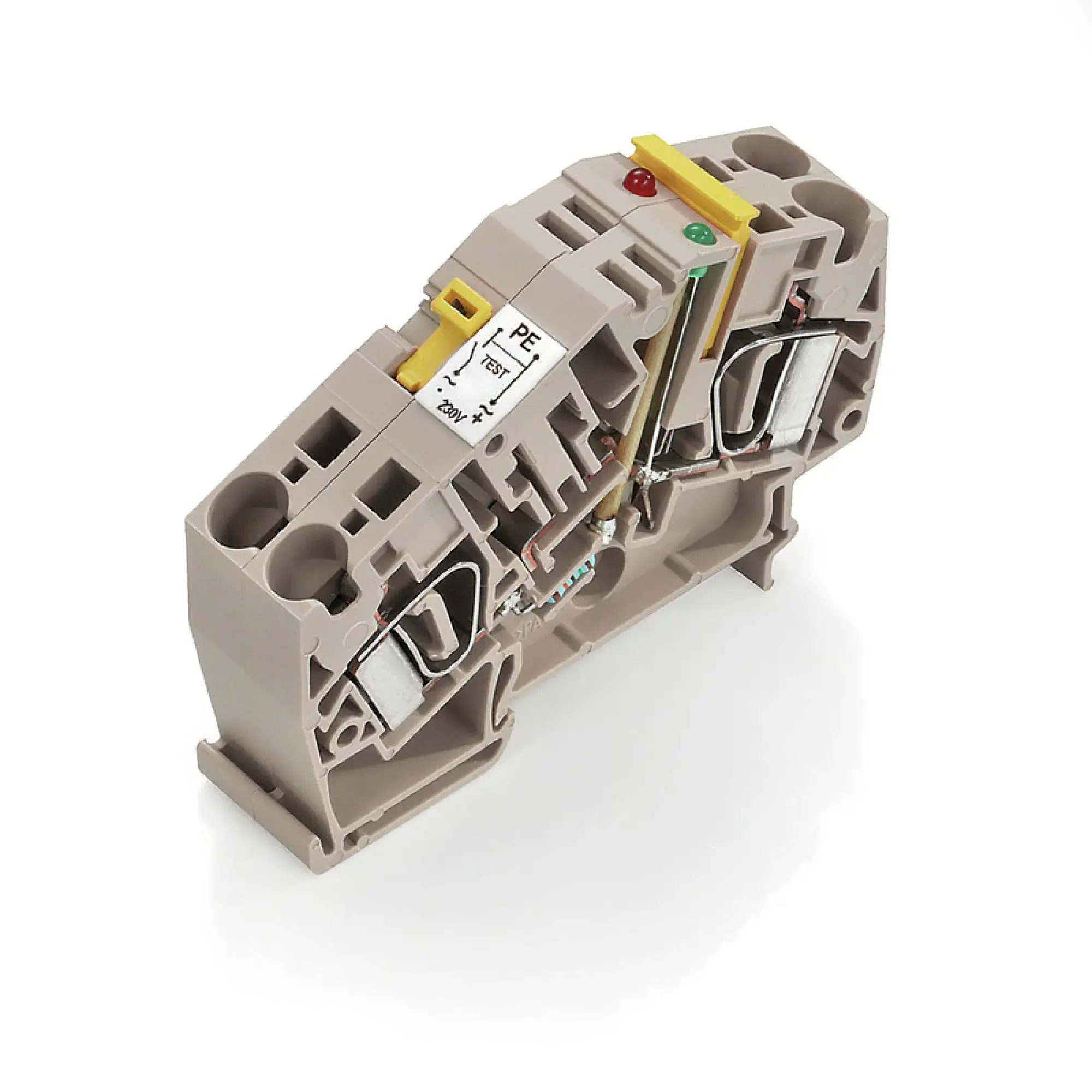 Weidmüller 8817930000 Test-disconnect terminal, Tension-clamp connection, dark beige, 6 mm², 20 A, 230 V, Number of connections: 2, Number of levels: 1 (img_001) Weidmüller 8817930000 Test-disconnect terminal, Tension-clamp connection, dark beige, 6 mm², 20 A, 230 V, Number of connections: 2, Number of levels: 1 (img_001)