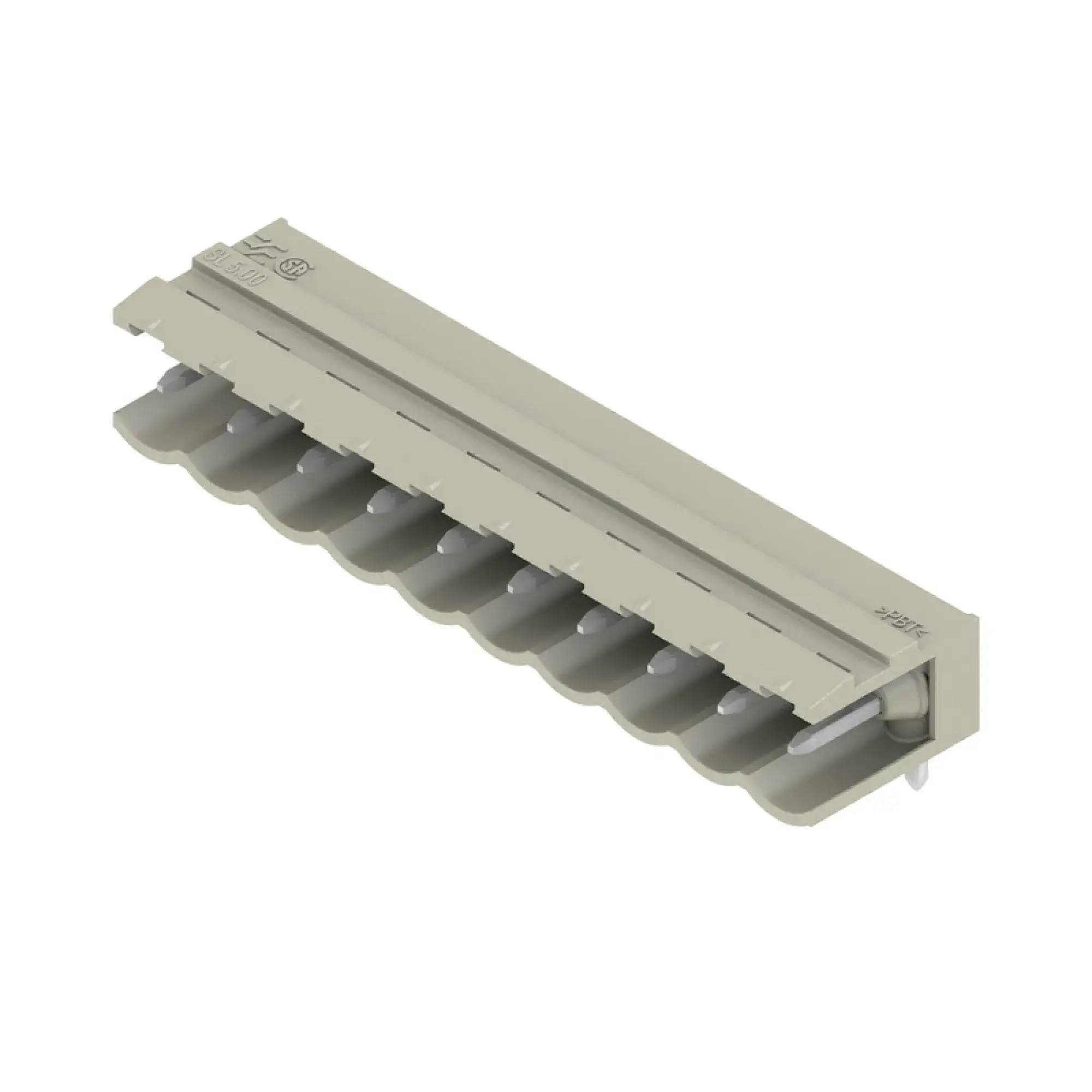 Weidmüller 1669400000 PCB connector (board connection), 320 V, 18 A, Pitch in mm: 5.00, Number of poles: 10, THT solder connection, Box (img_001)