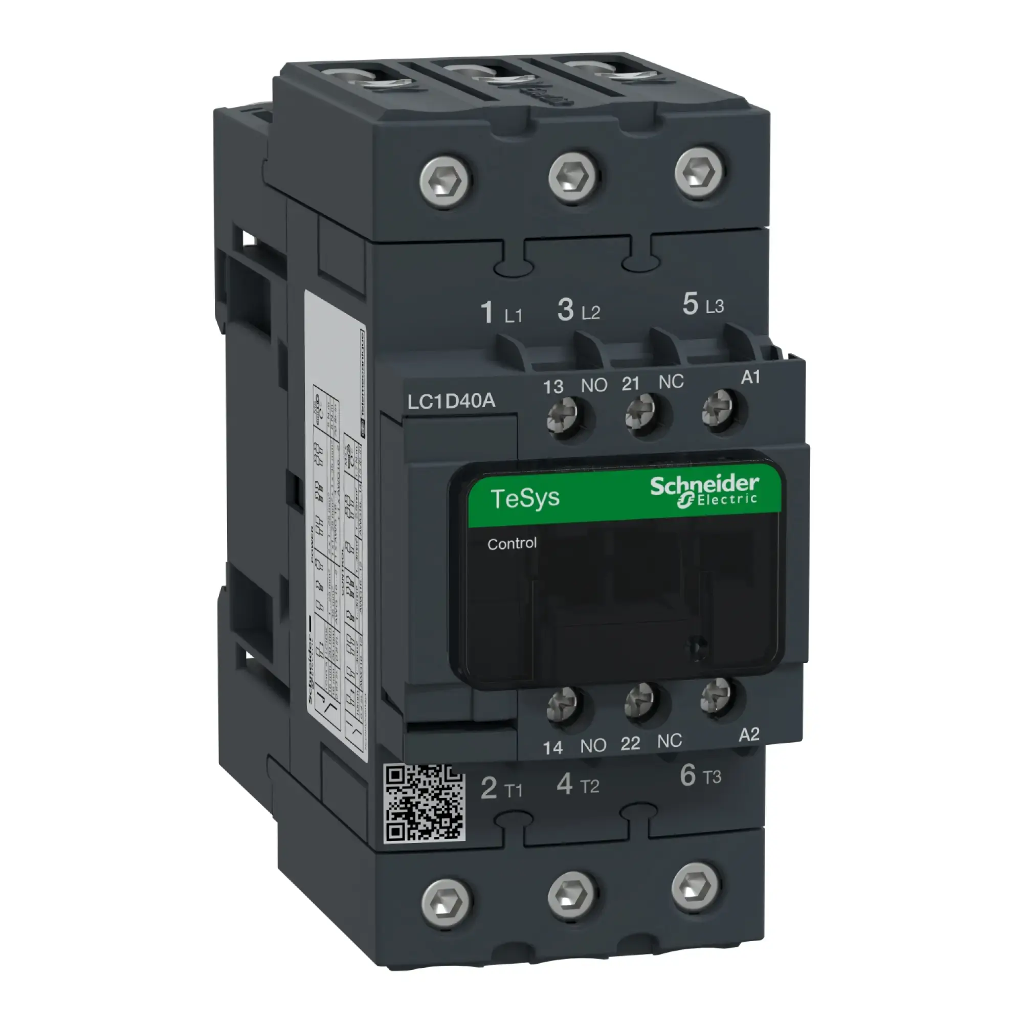 Schneider Electric LC1D40AF7 Power contactor LC1D 3p, +1NO+1NC, 18.5 kW, 40 A, 400 V AC3, coil 110 V AC (img_002)