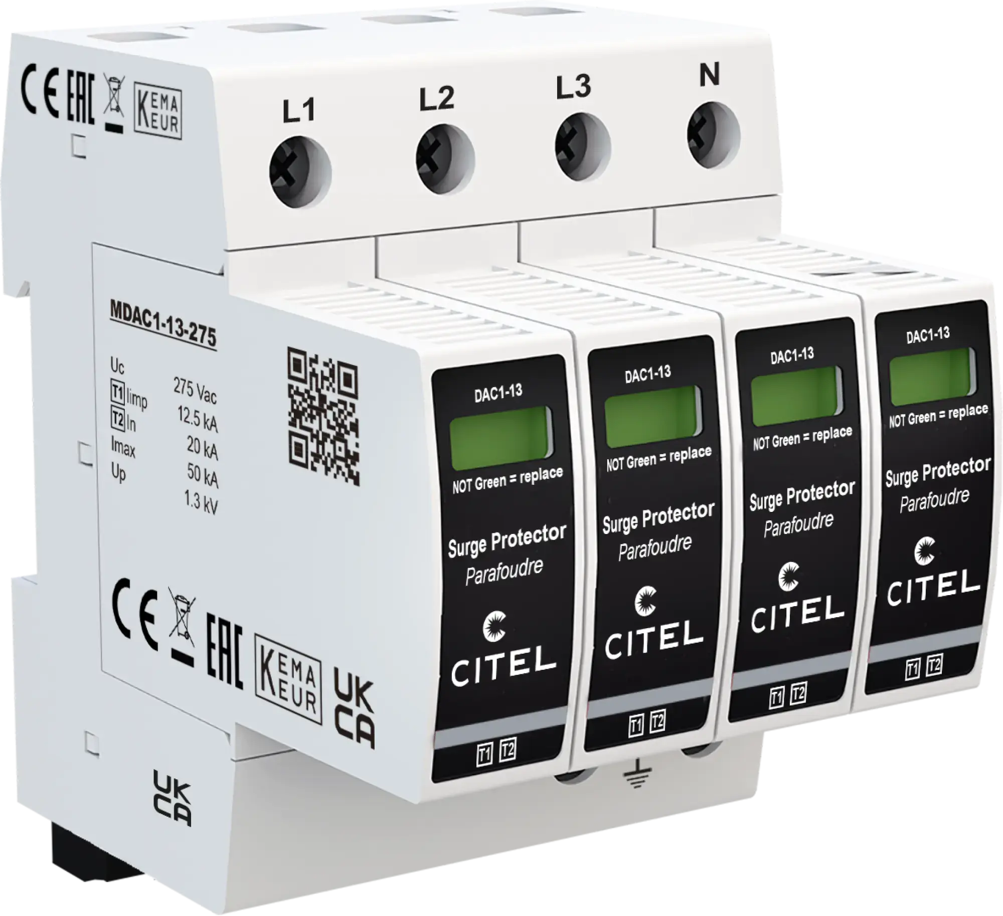 Citel 821710224 Kombi-Ableiter 4-polig Typ 1+2 für 230/400 V TNS Netze zum Einsatz in der NSHV (img_001) Citel 821710224 Kombi-Ableiter 4-polig Typ 1+2 für 230/400 V TNS Netze zum Einsatz in der NSHV (img_001)