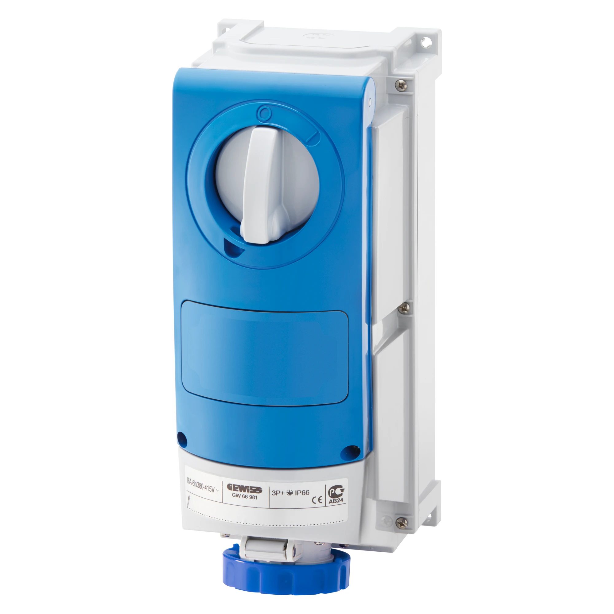 GEWISS GW66529 IEC Steckdose schaltbar senkrecht mit Gehaeuse 63A/5 pol. 230V IP66 (img_001) GEWISS GW66529 IEC Steckdose schaltbar senkrecht mit Gehaeuse 63A/5 pol. 230V IP66 (img_001)