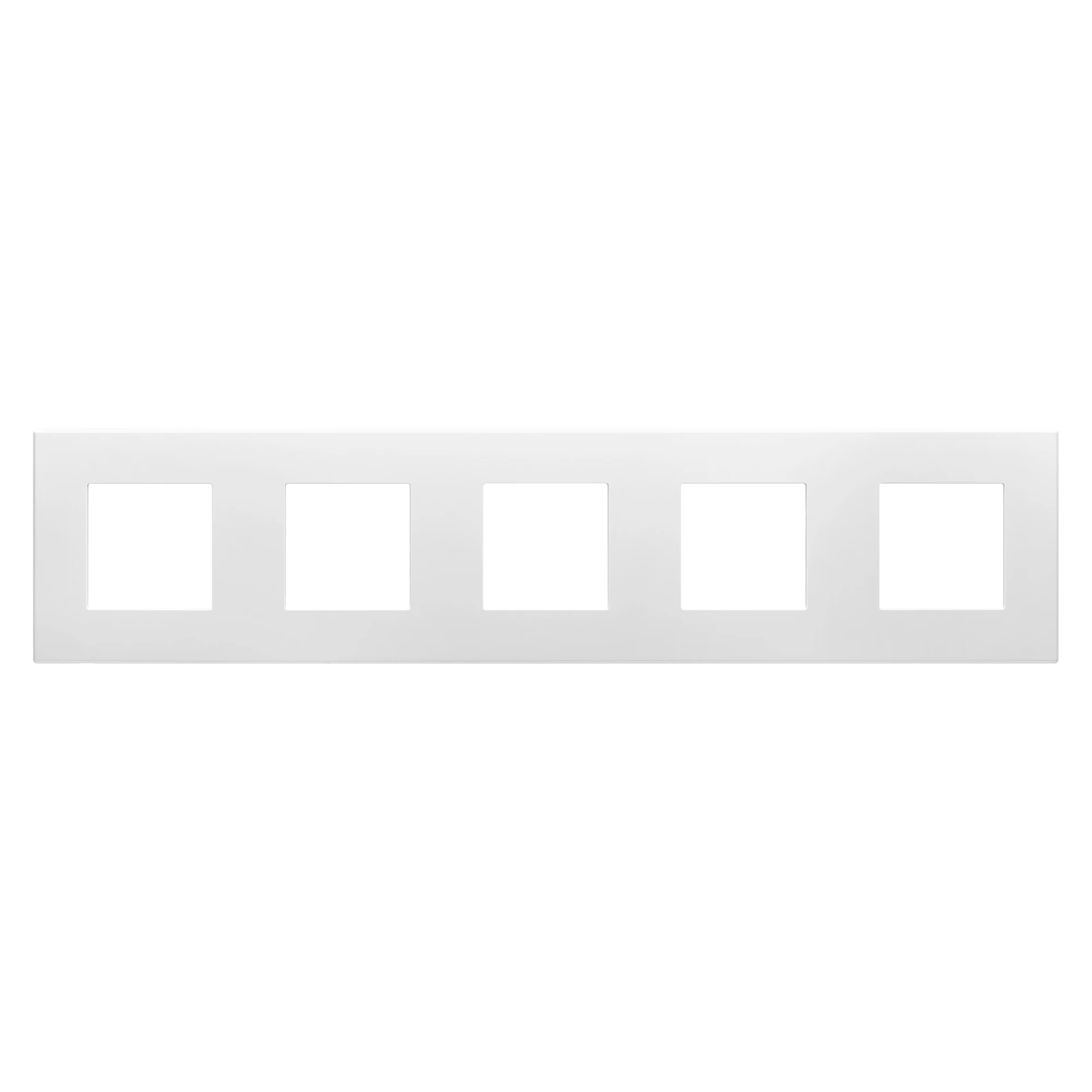 GEWISS GW35905AW DAHLIA PLATE - IN TECHNOPOLYMER - 5 GANG HORIZONTAL/VERTICAL - WHITE (img_001)