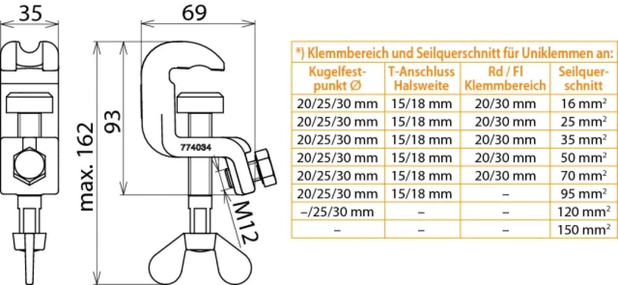 Dehn 774034 Universal earthing clamp K 20/25 Fl 20 T 15mm with wing screw (img_004) Dehn 774034 Universal earthing clamp K 20/25 Fl 20 T 15mm with wing screw (img_004)