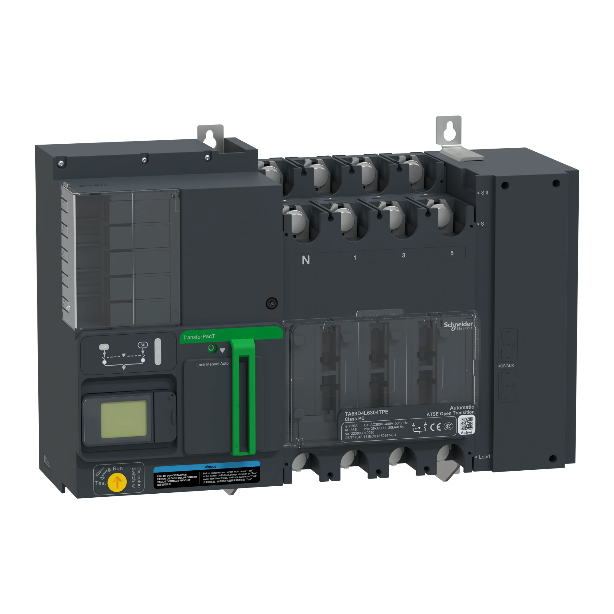 Schneider Electric TA63D4L6304TPE TransferPacT Active TA630 Automatic Mains Switching, 630A, 400V, 4P, LCD (img_001) Schneider Electric TA63D4L6304TPE TransferPacT Active TA630 Automatic Mains Switching, 630A, 400V, 4P, LCD (img_001)