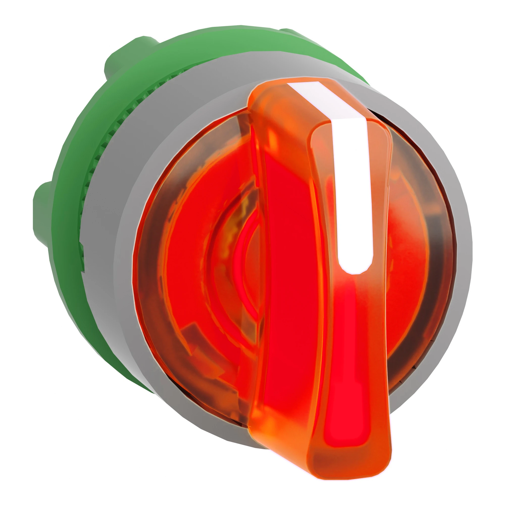 Schneider Electric ZB5AK1553C0 Illuminated selector switch, front element, Harmony XB5, plastic, 22mm, orange, for universal LED, 3 positions, latching (img_001)