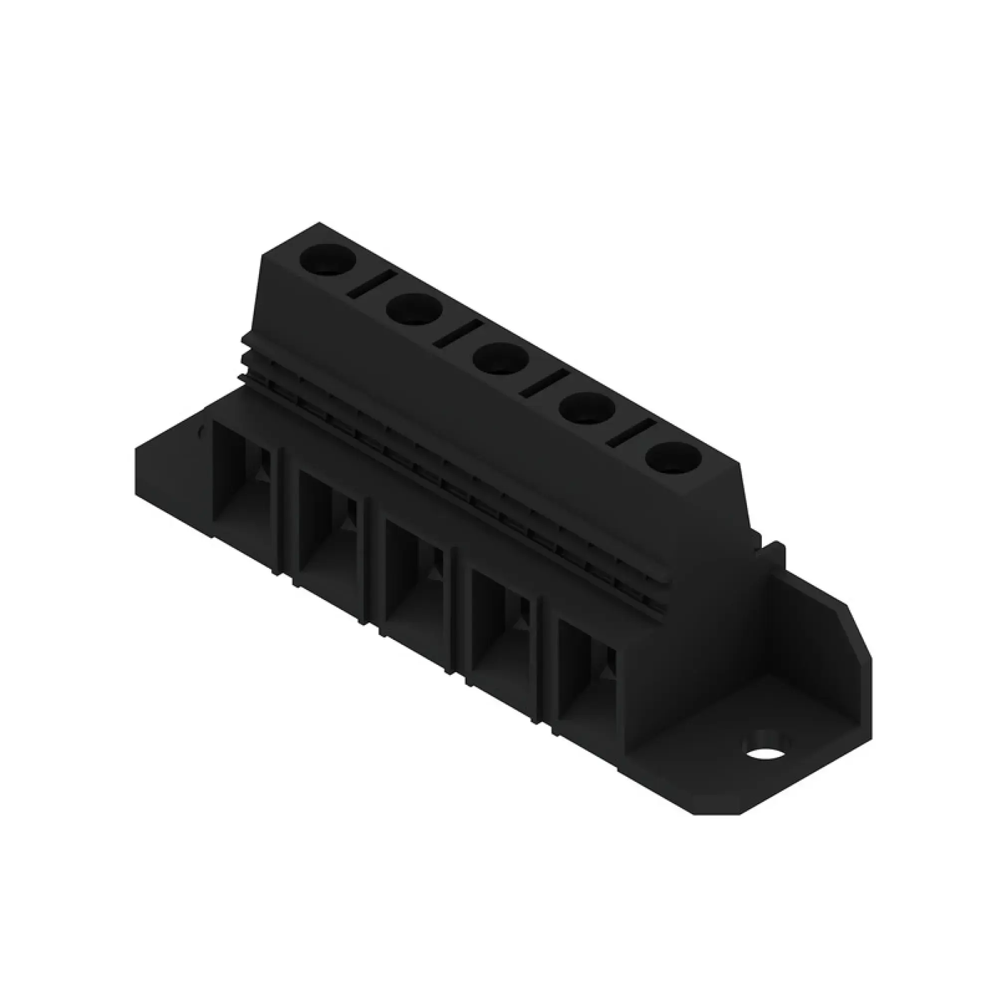 Weidmüller 1226550000 PCB terminal, 1000 V, 101 A, Pitch in mm: 15.00, 25 mm², Number of poles: 5, Clamping yoke connection, THT solder connection, 90°, Box (img_001) Weidmüller 1226550000 PCB terminal, 1000 V, 101 A, Pitch in mm: 15.00, 25 mm², Number of poles: 5, Clamping yoke connection, THT solder connection, 90°, Box (img_001)