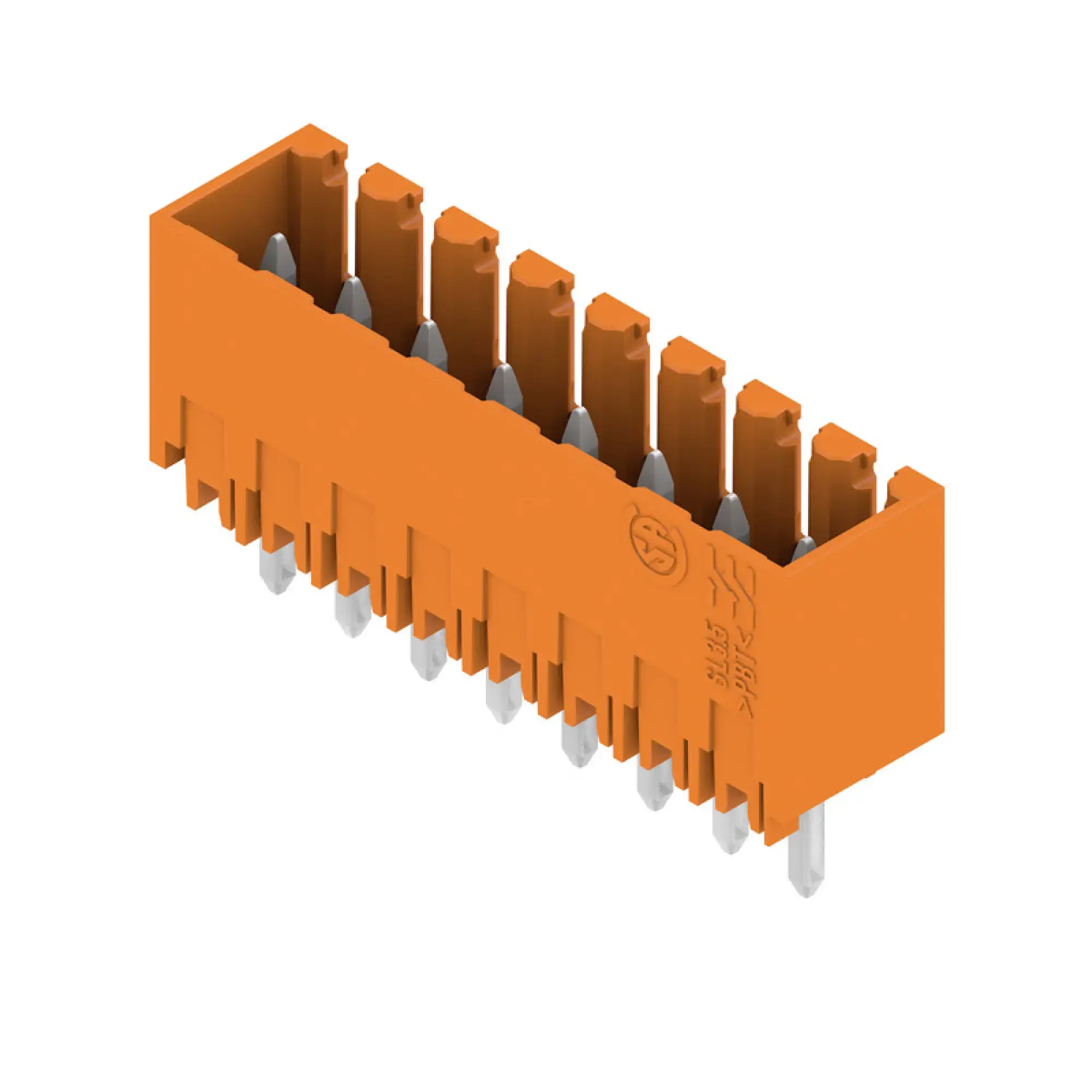 Weidmüller 1604680000 PCB connector (board connection), 160 V, 17 A, Pitch in mm: 3.50, Number of poles: 8, THT solder connection, Box (img_001)