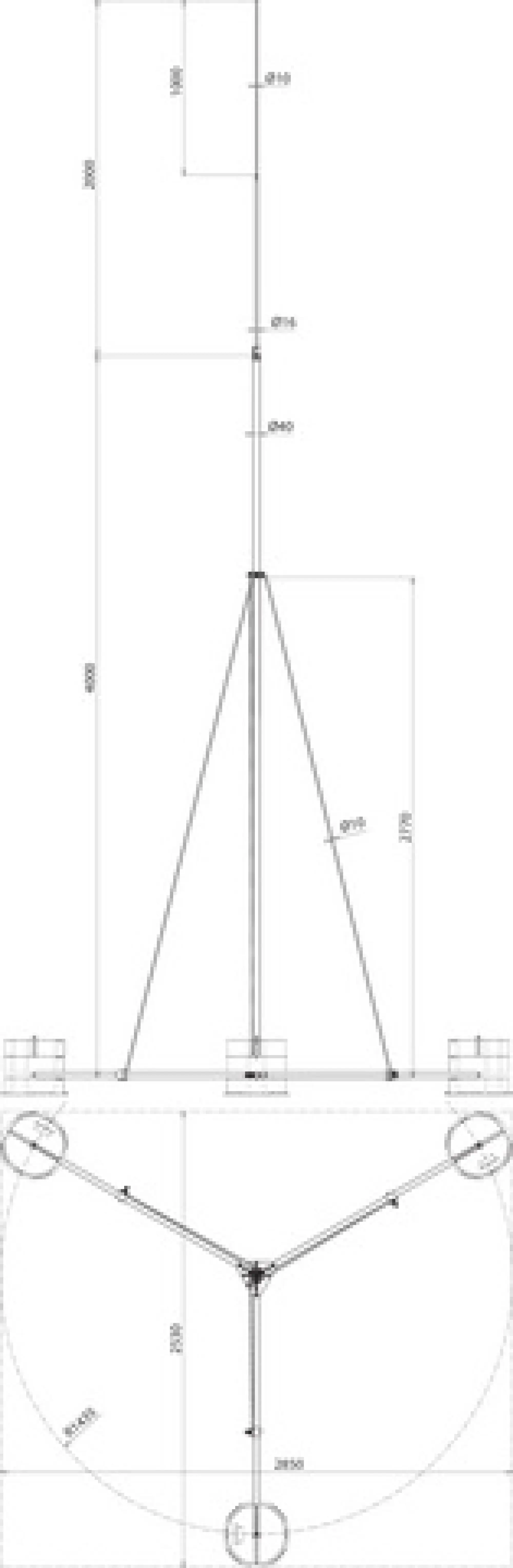 Dehn 105600 Air-term. rod D 40/16/10mm Al L 5500mm w. hinged tripod St/tZn -KIT- (img_004) Dehn 105600 Air-term. rod D 40/16/10mm Al L 5500mm w. hinged tripod St/tZn -KIT- (img_004)