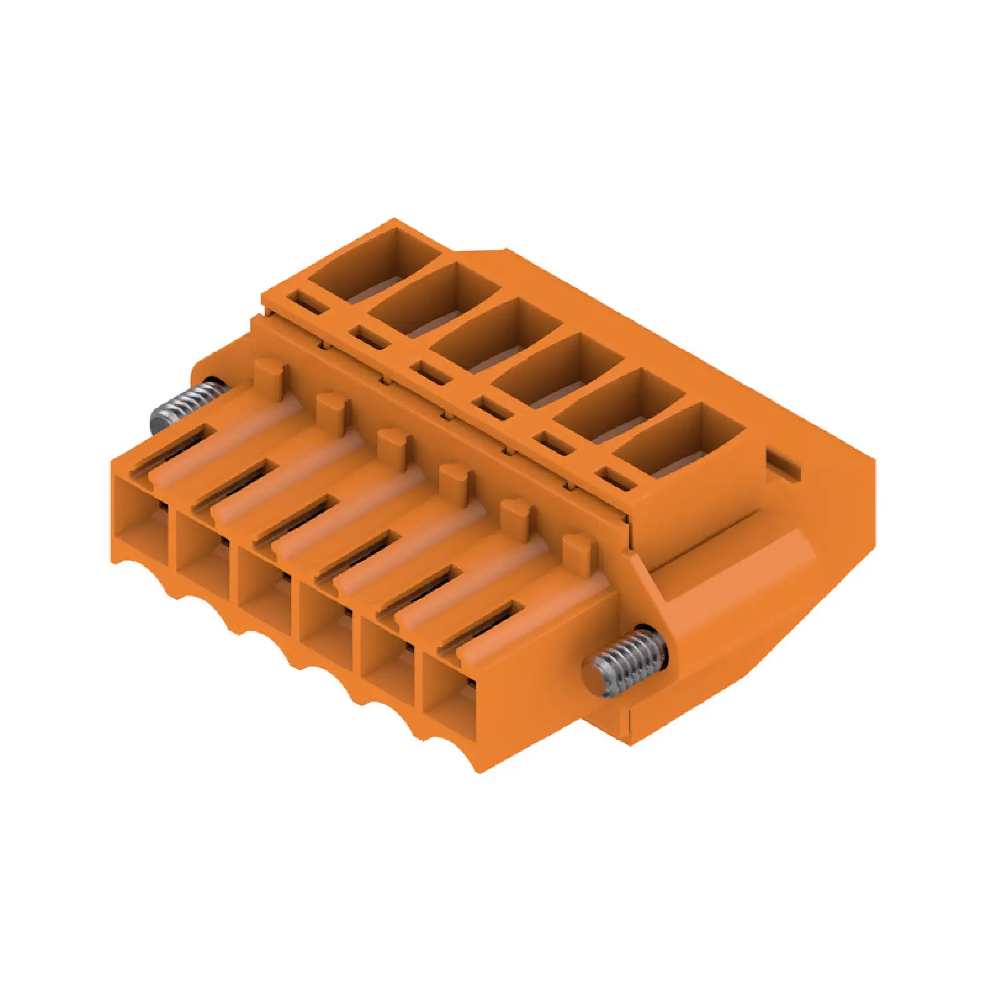 Weidmüller 1639050000 PCB connector (wire connection), 160 V, 12 A, Pitch in mm: 3.50, 1.5 mm², Number of poles: 6, Clamping yoke connection, Box (img_001)