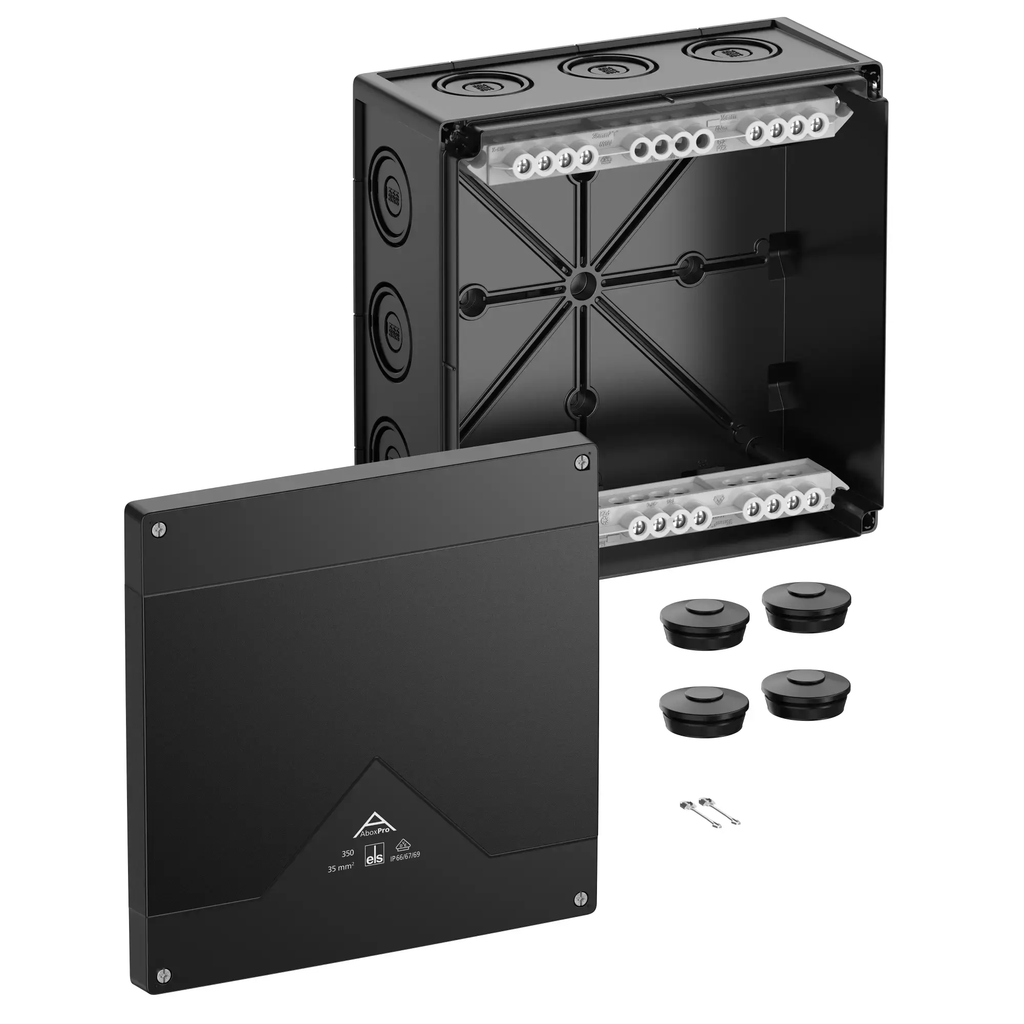 Spelsberg 43502001 Junction box, Type of protection IP66/IP67/IP69, max. 35², IK09, Protection class II, Ui 690V AC, Ui 690V DC, DLG, DNV, VDE, Halogen free (img_001) Spelsberg 43502001 Junction box, Type of protection IP66/IP67/IP69, max. 35², IK09, Protection class II, Ui 690V AC, Ui 690V DC, DLG, DNV, VDE, Halogen free (img_001)