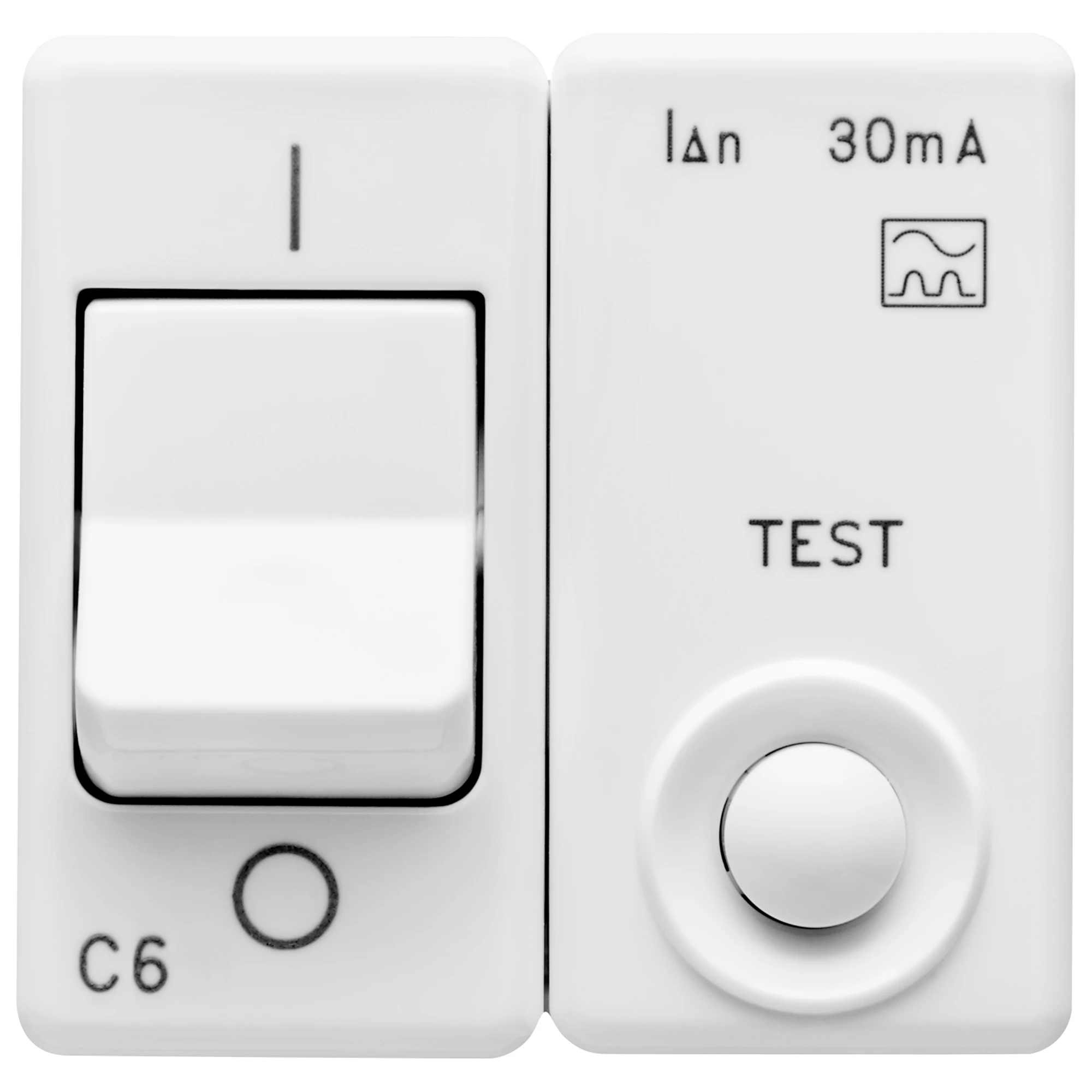 GEWISS GW20448 System FI/LS-Schalter C6/0.03A Typ A 230V 3KA 1P+N 2M Weiss (img_001)