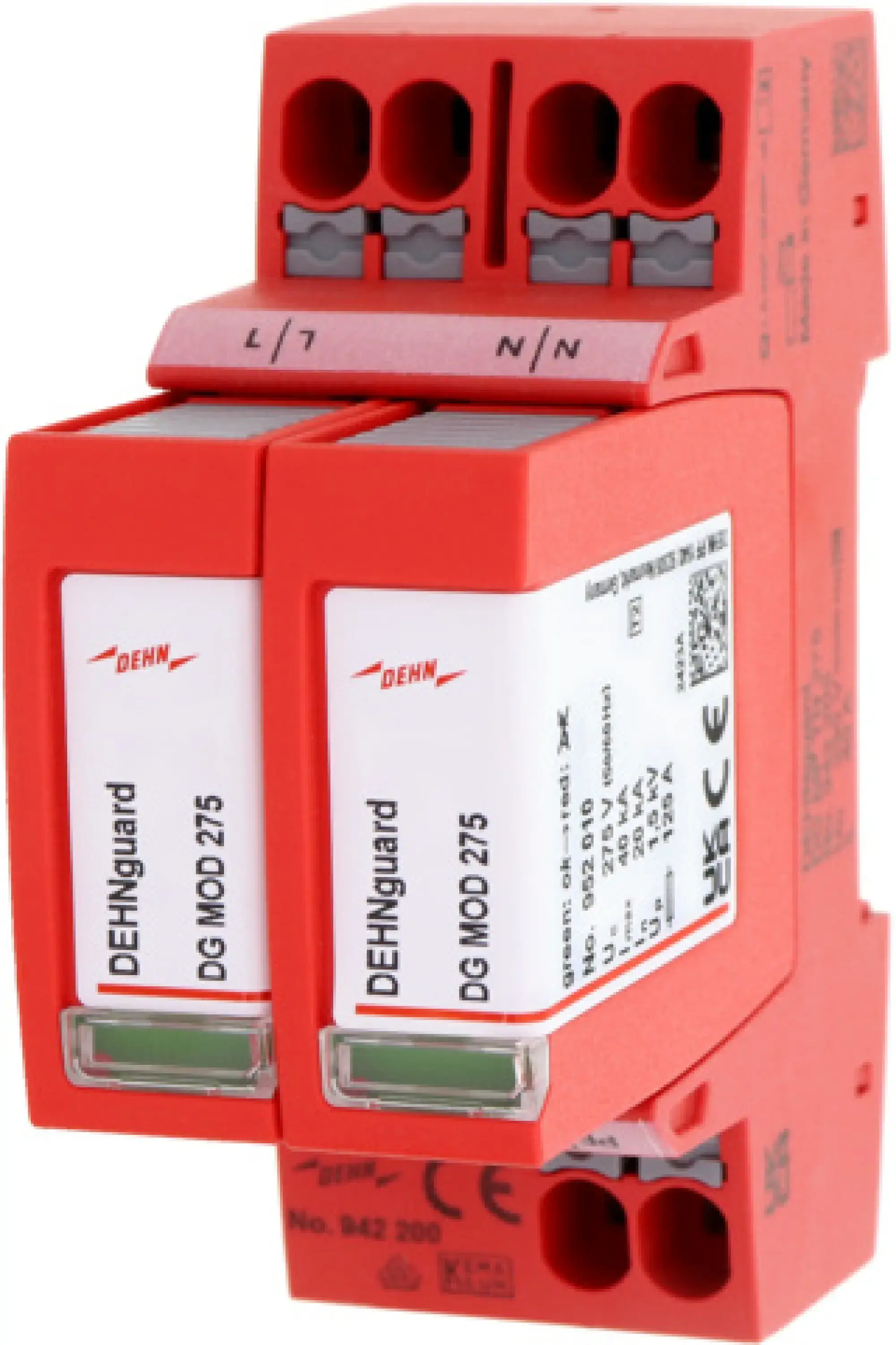 Dehn 942200 Type 2+3 surge arrester DEHNguard MP single-phase Uc 275V TN Systems (img_001) Dehn 942200 Type 2+3 surge arrester DEHNguard MP single-phase Uc 275V TN Systems (img_001)