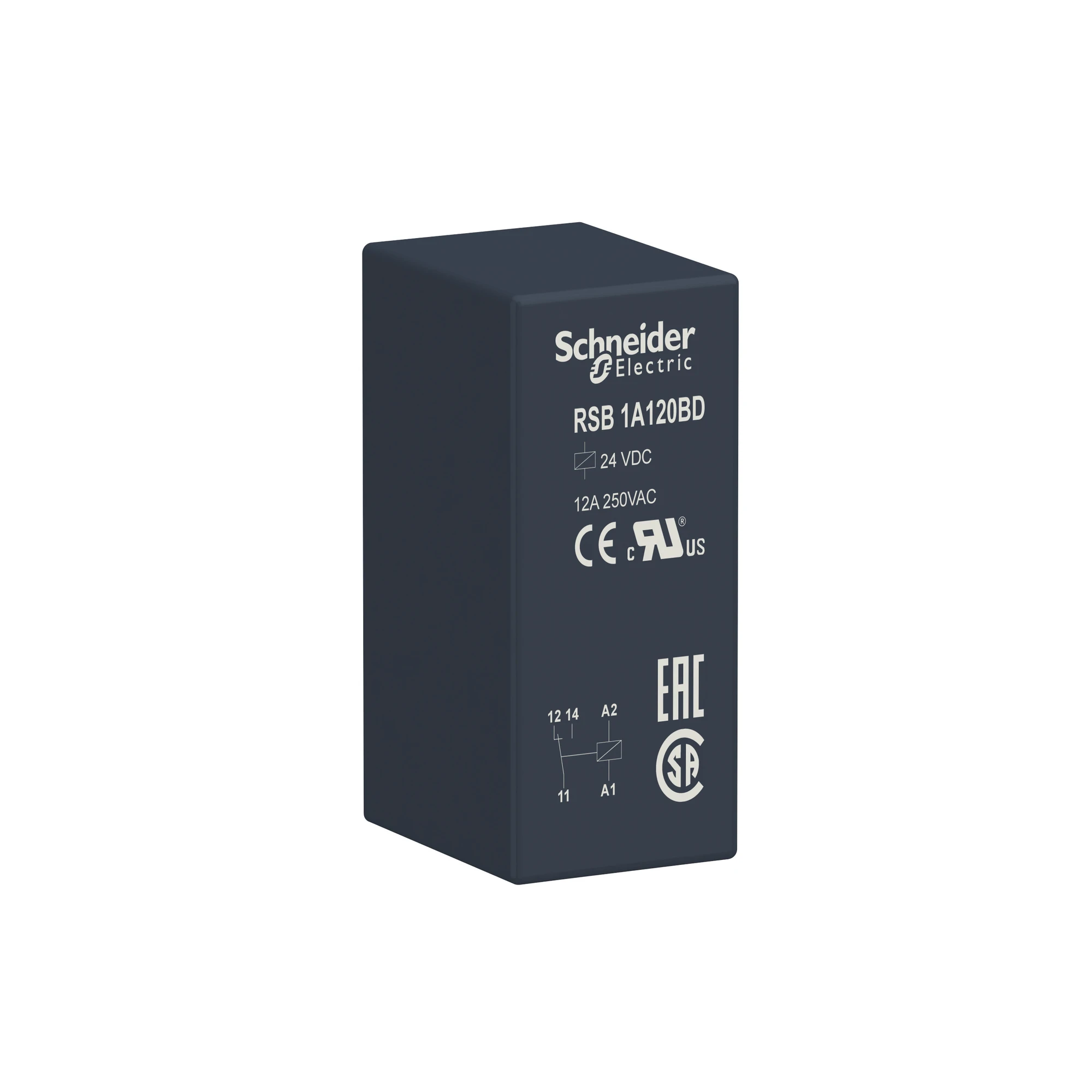 Schneider Electric RSB1A120BD Interface Relay RSB, 1 W, 12 A, 24 VDC (img_001)