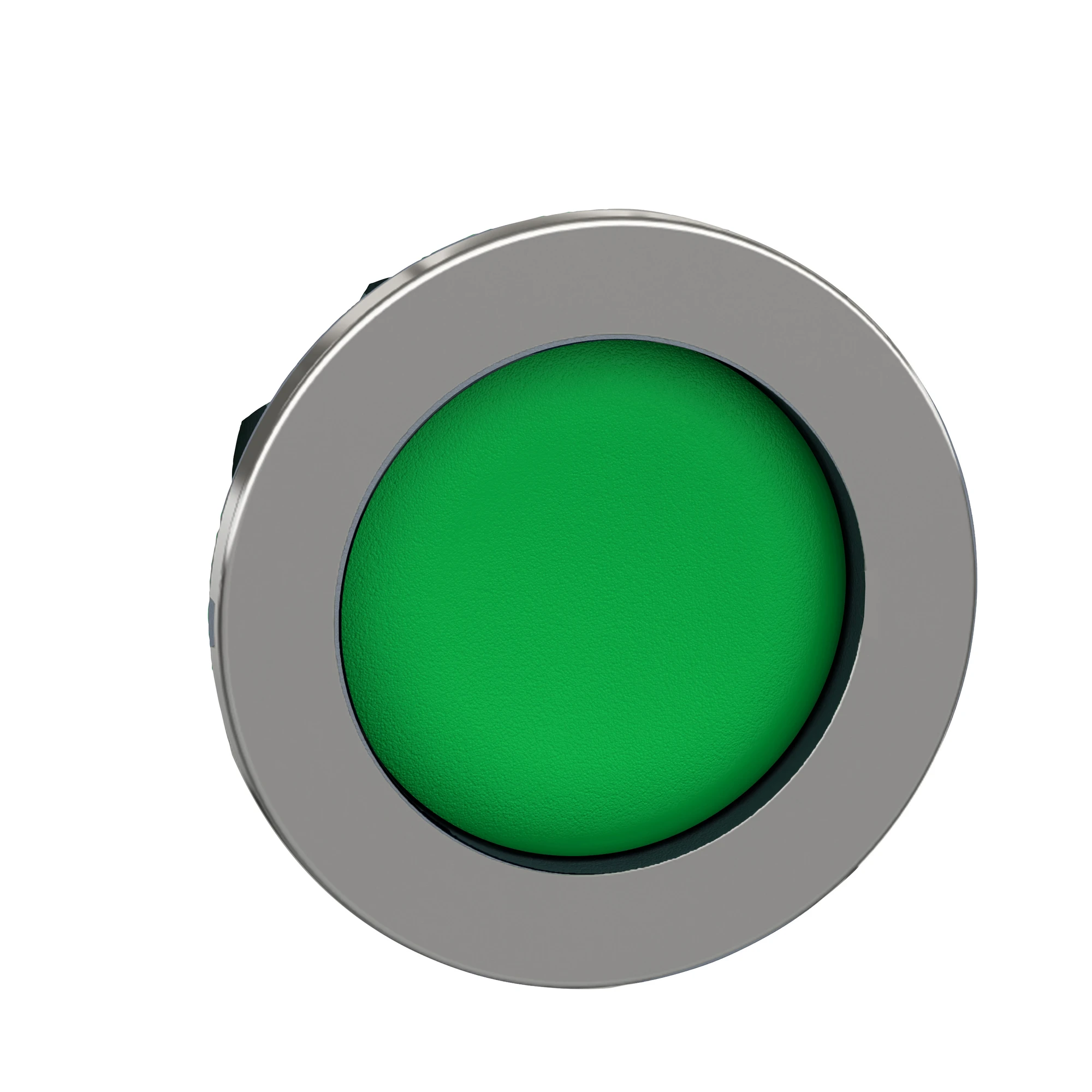 Schneider Electric ZB4FA36 Pushbutton, Front Element, Harmony XB4F, Metal, 30mm, Green, Reset, Unmarked, Momentary (img_001)
