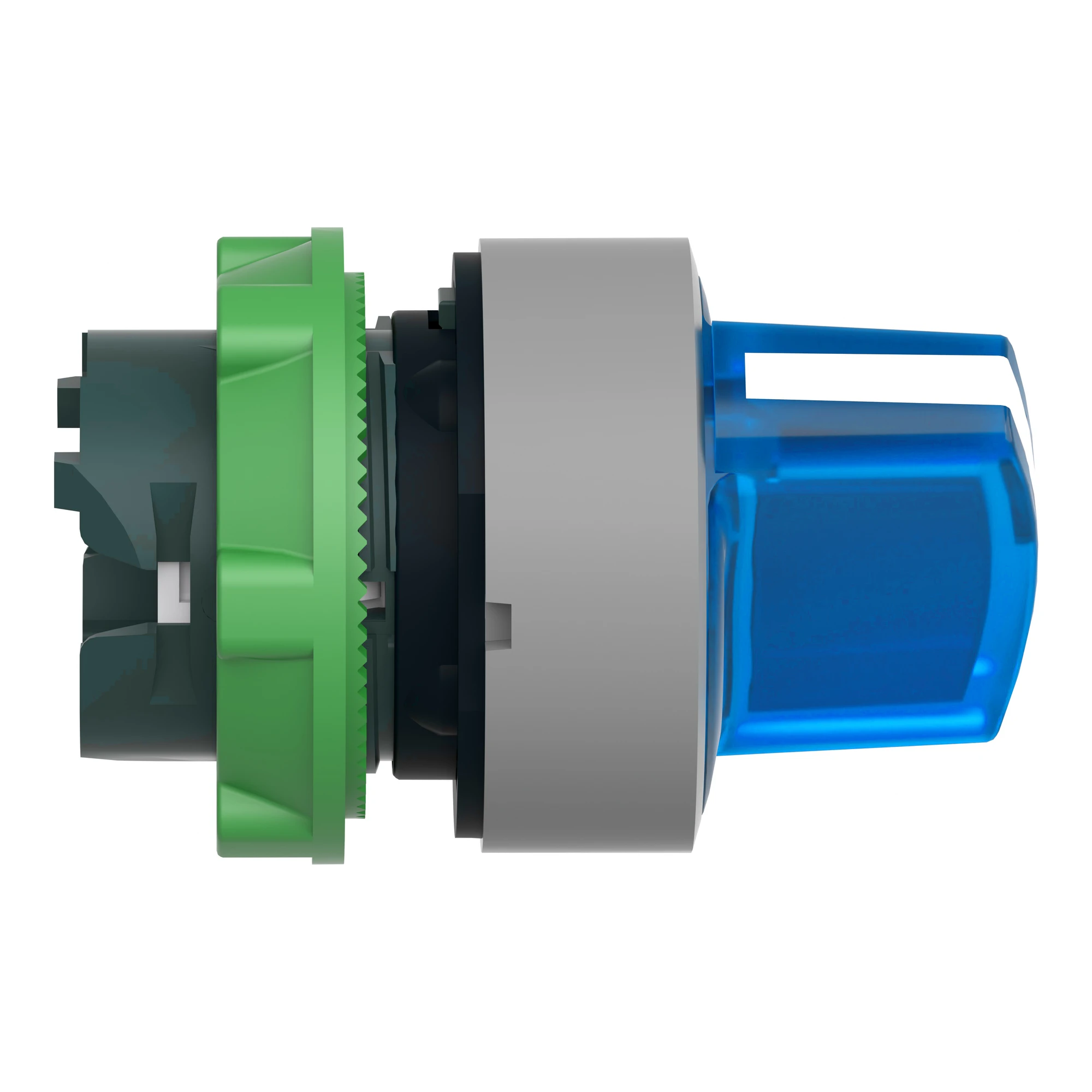 Schneider Electric ZB5AK1263C0 Illuminated Selector Switch, Front Element, Harmony XB5, Plastic, 22mm Blue, for Universal LED, 2 Positions, Latching (img_003) Schneider Electric ZB5AK1263C0 Illuminated Selector Switch, Front Element, Harmony XB5, Plastic, 22mm Blue, for Universal LED, 2 Positions, Latching (img_003)