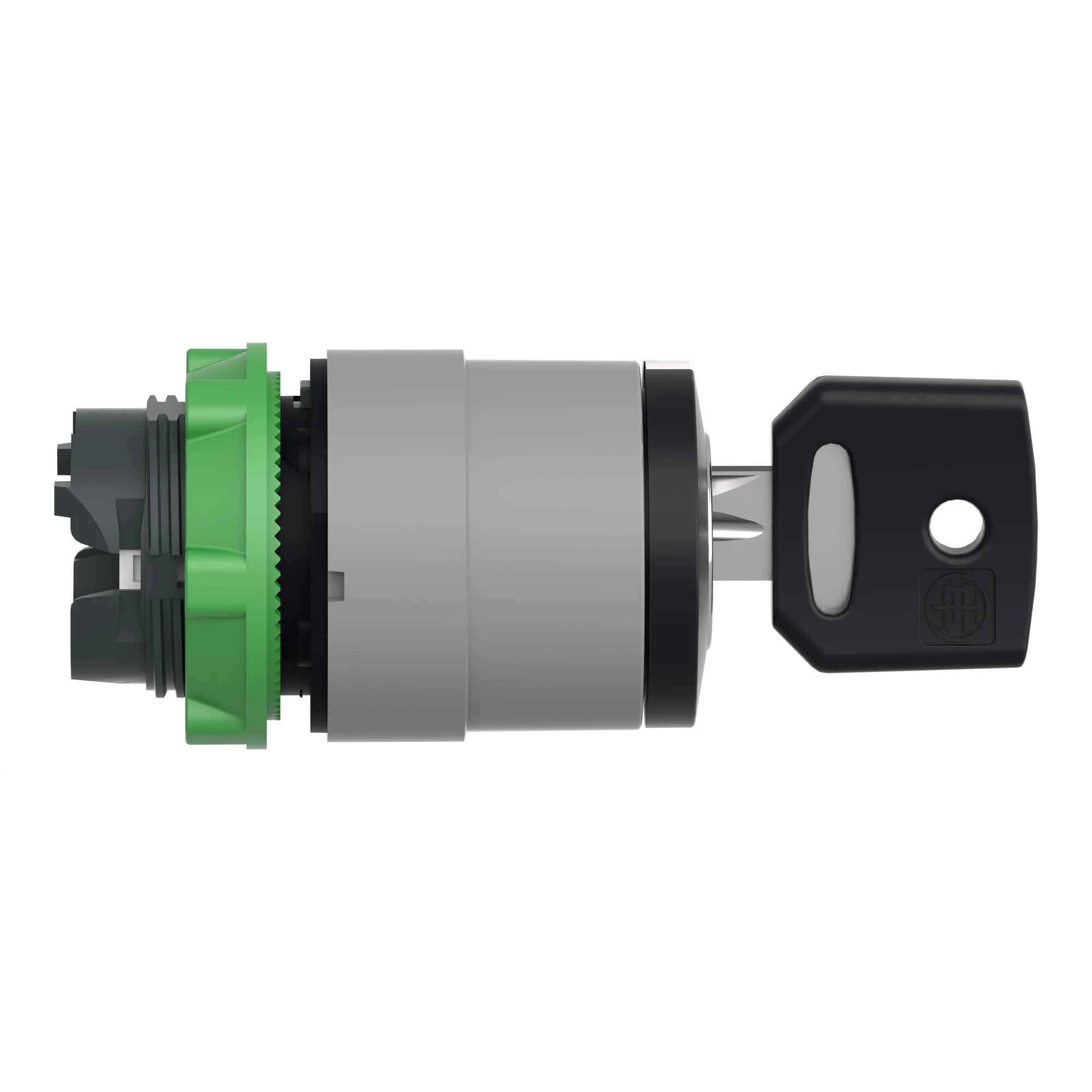 Schneider Electric ZB5AG05C0 Key switch, front element, Harmony XB5, plastic, 22mm, light grey, black, 3 positions, center position fixed (img_002)