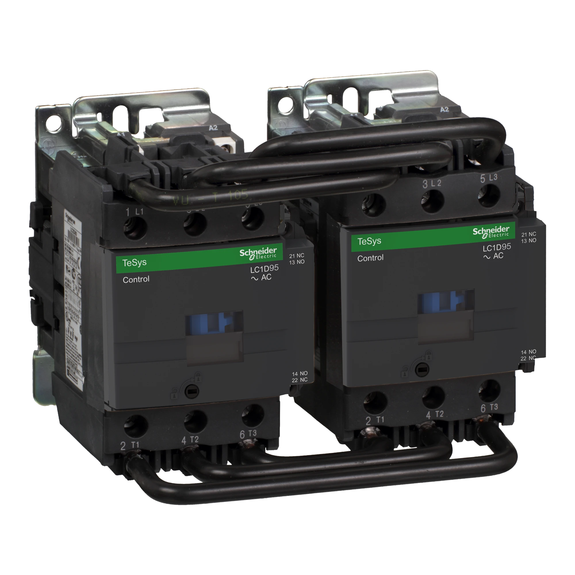 Schneider Electric LC2D95P7 Reversing contactor combination, 3p+1NO+1NC, 45kW/400V/AC3 95A, coil 230V 50/60Hz (img_001) Schneider Electric LC2D95P7 Reversing contactor combination, 3p+1NO+1NC, 45kW/400V/AC3 95A, coil 230V 50/60Hz (img_001)