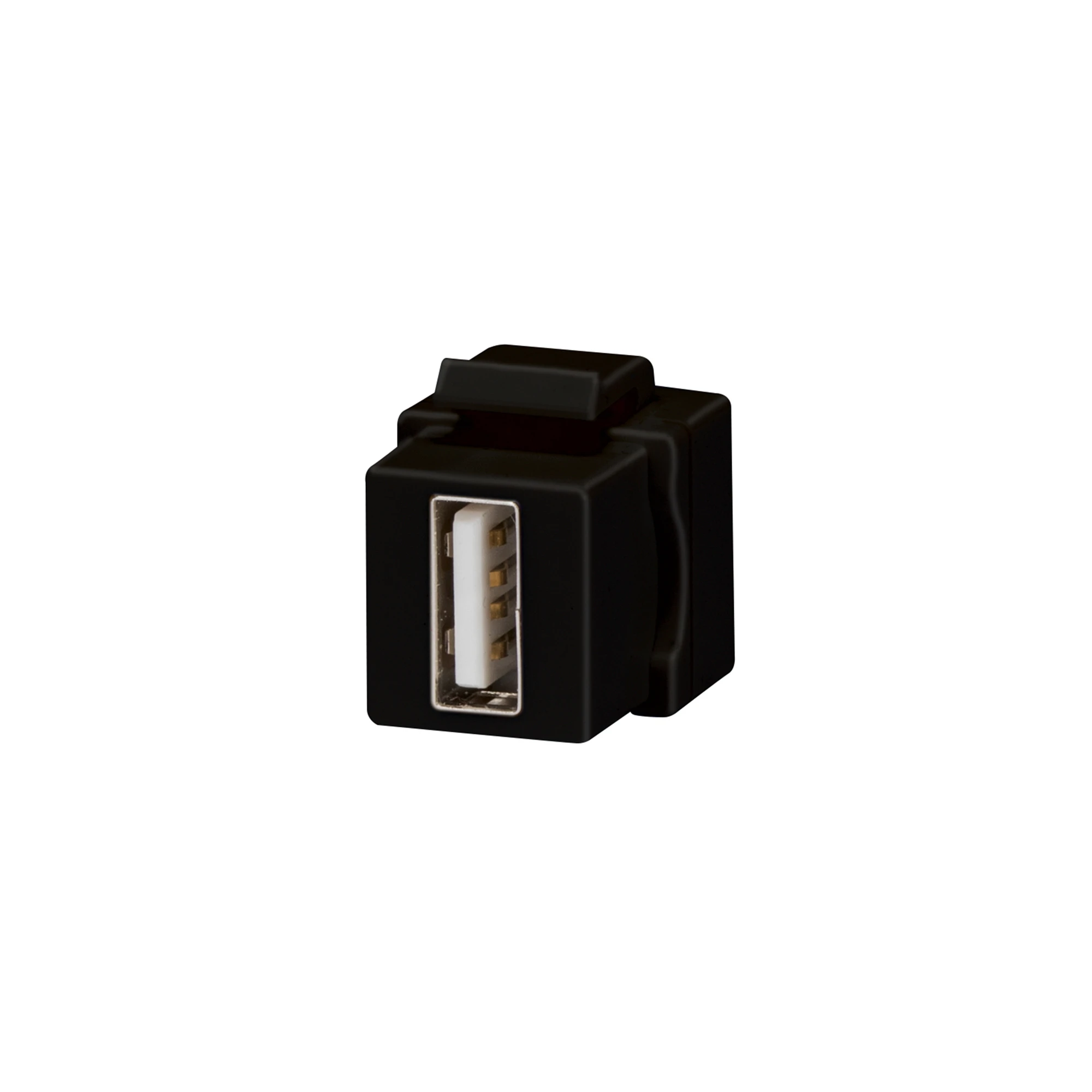 GEWISS GW38057 USB COUPLER - KEYSTONE JACK - FEMALE/FEMALE TYPE A - BLACK (img_001)